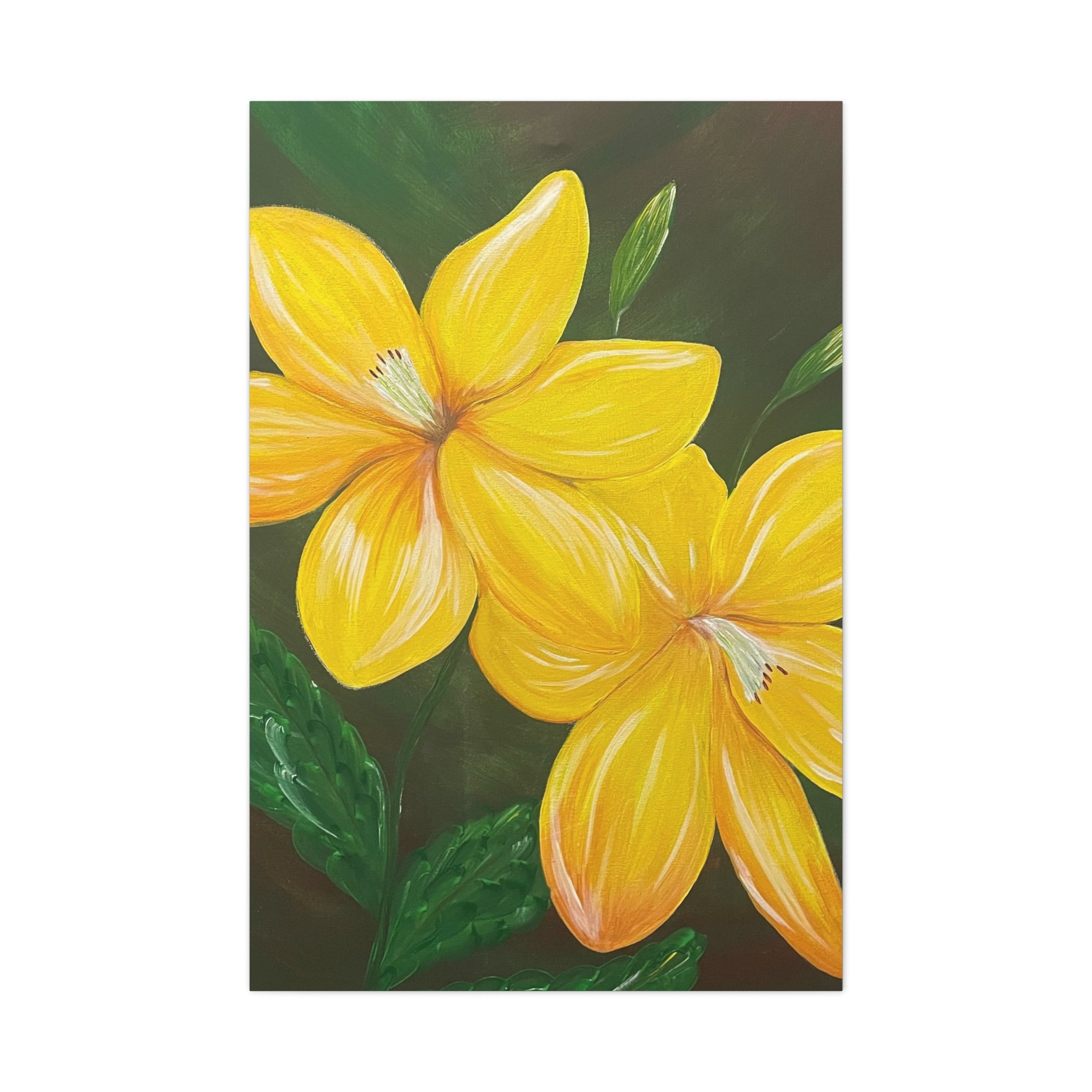 Golden Bloom Canvas Wall Art