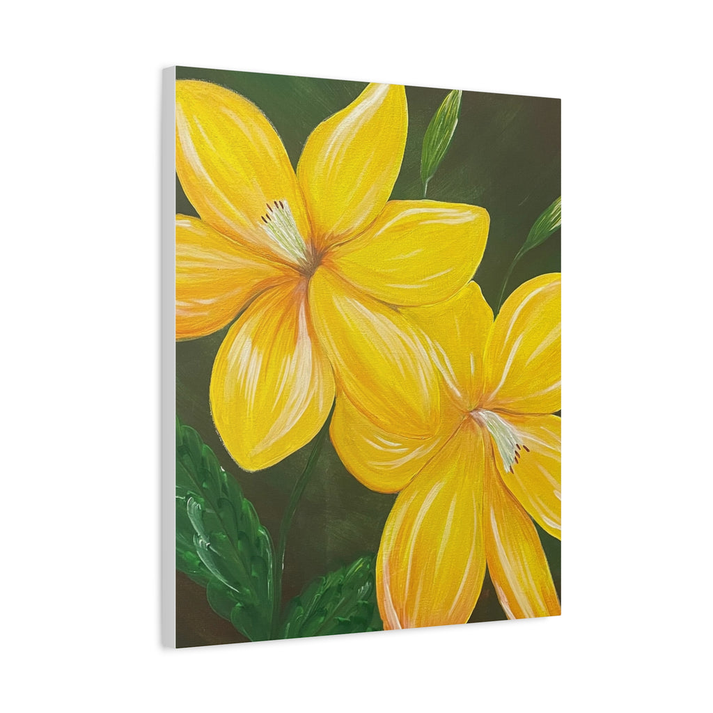 Golden Bloom Canvas Wall Art