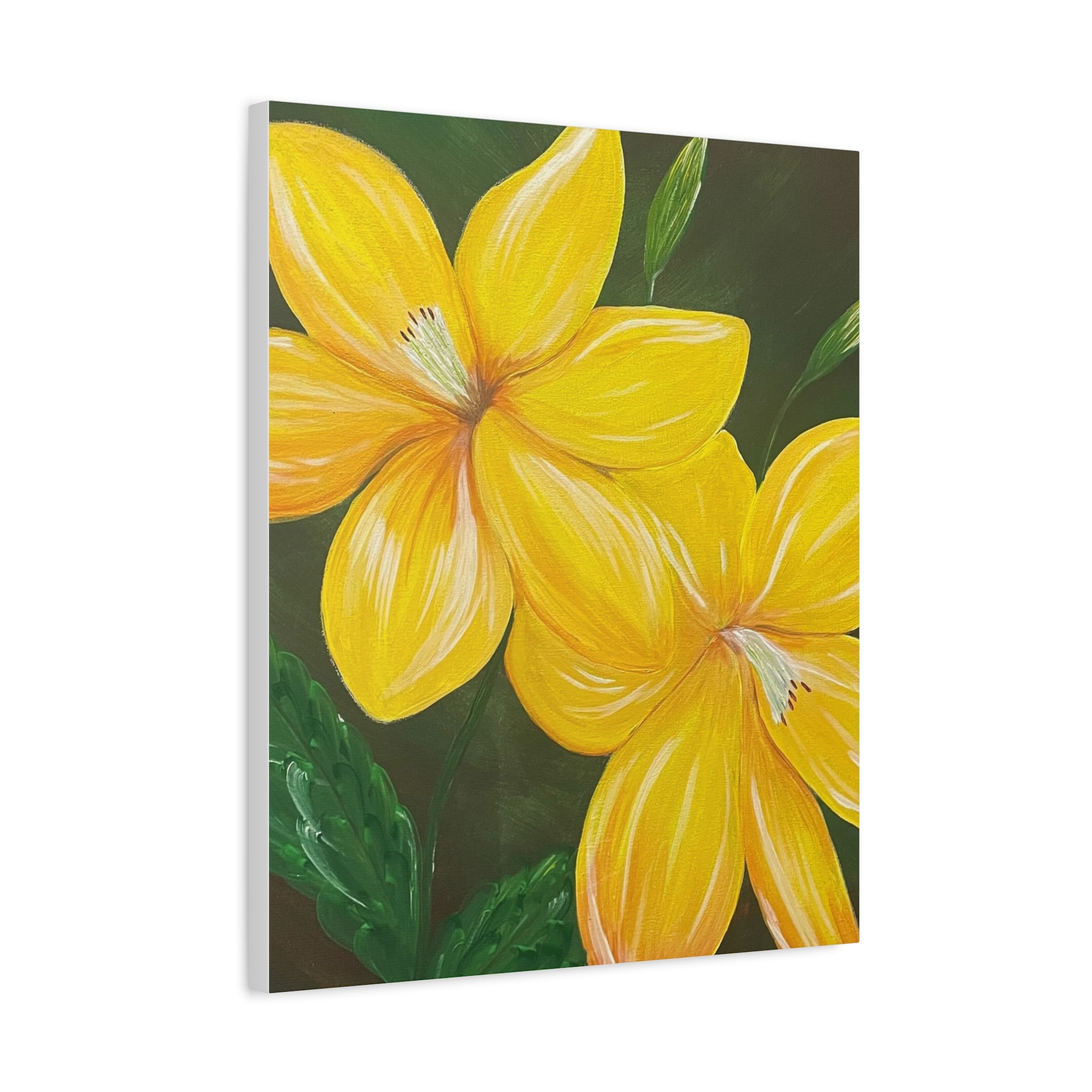 Golden Bloom Canvas Wall Art