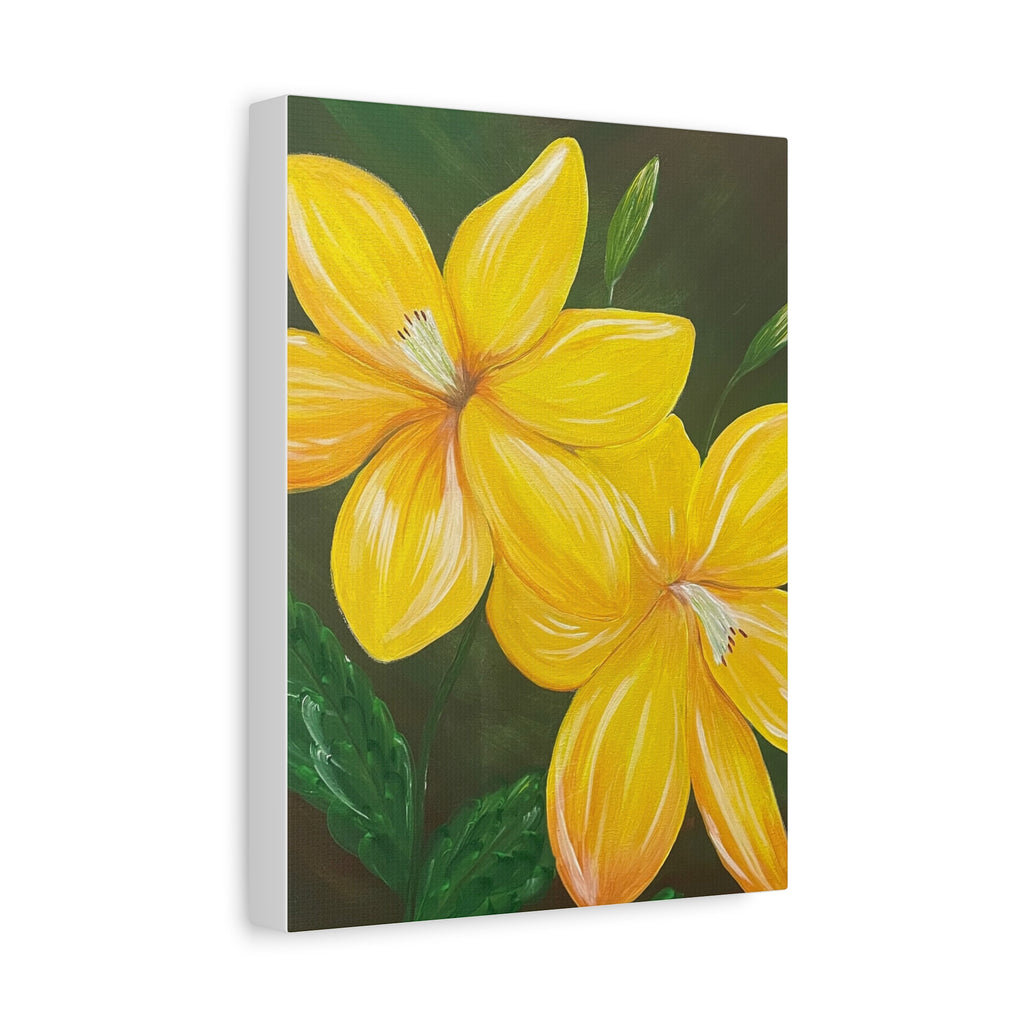 Golden Bloom Canvas Wall Art