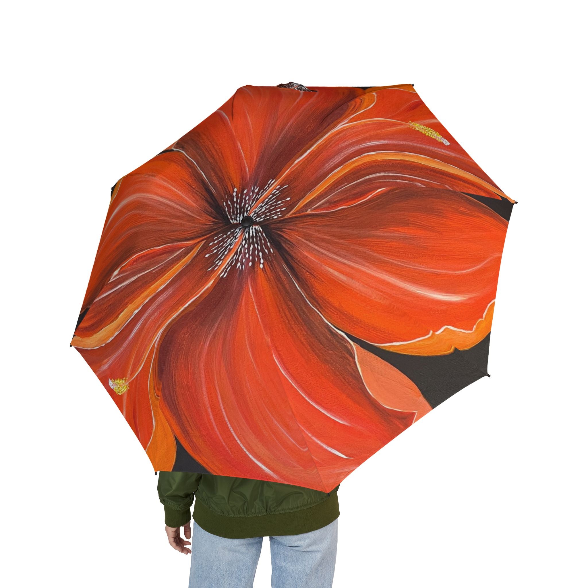 Scarlet Veil Hand Painted Design Umbrella
