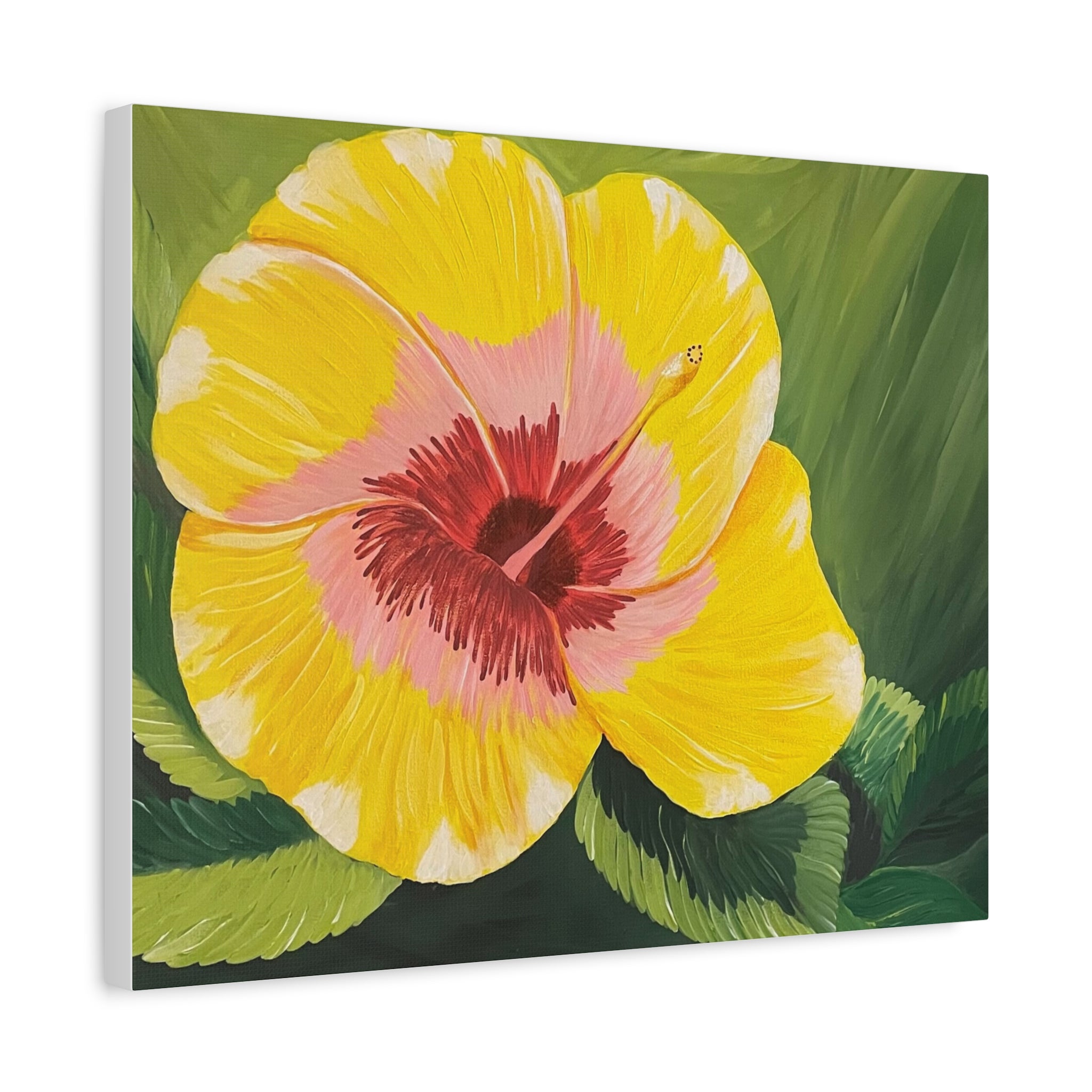 Blushing Sunrise Abstract Art Canvas - Contemporary Wall Decor