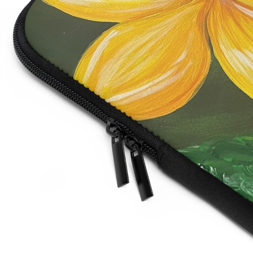 Golden Bloom Laptop Sleeve for Tech Lovers - Perfect Gift for Students and Professionals