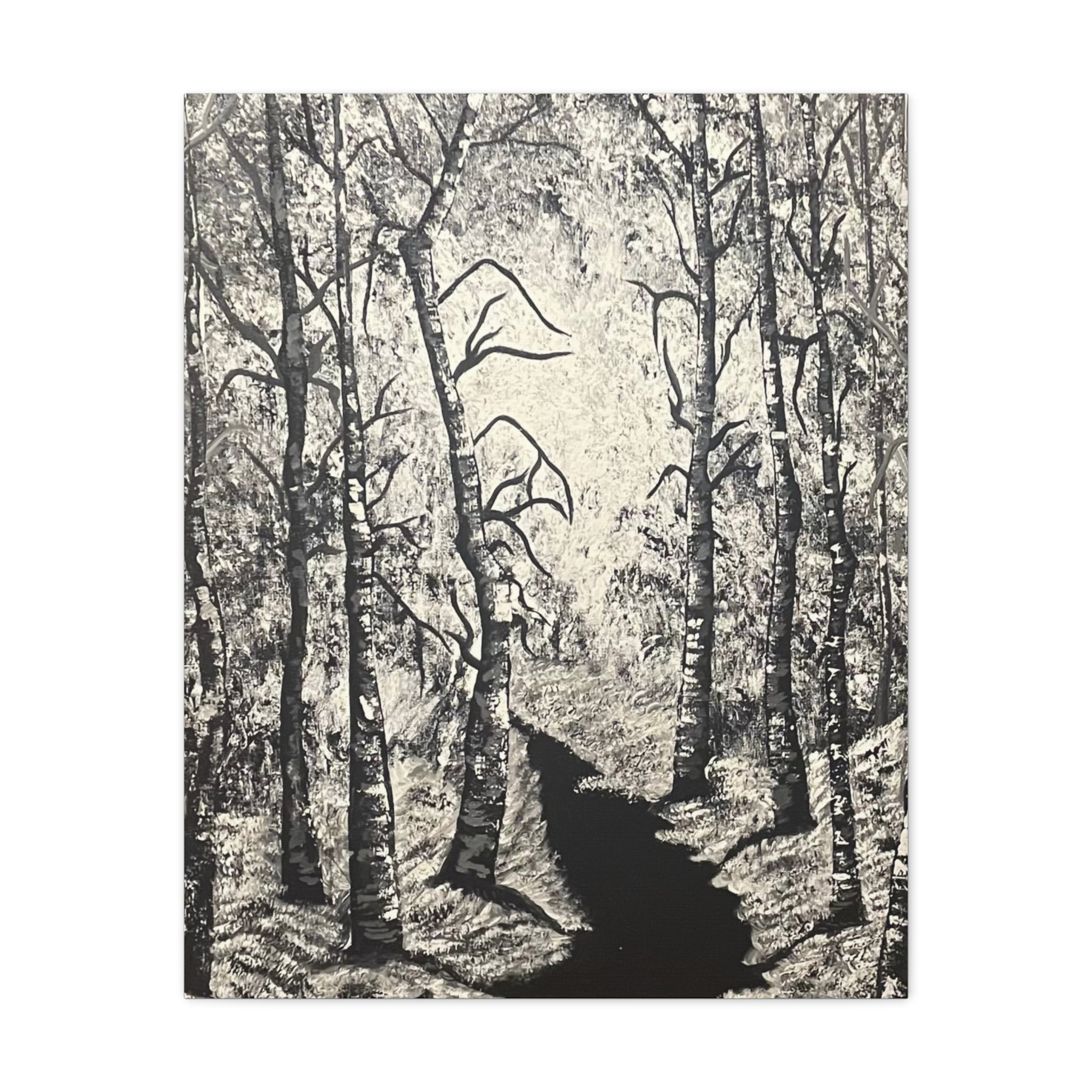 Silver Shadows Canvas Wall Art