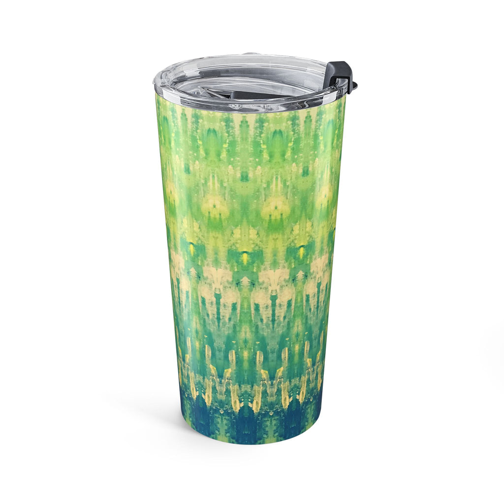 Hues of Heritage 20oz Green Teal Tie-Dye Stainless Tumbler — Insulated Travel Cup