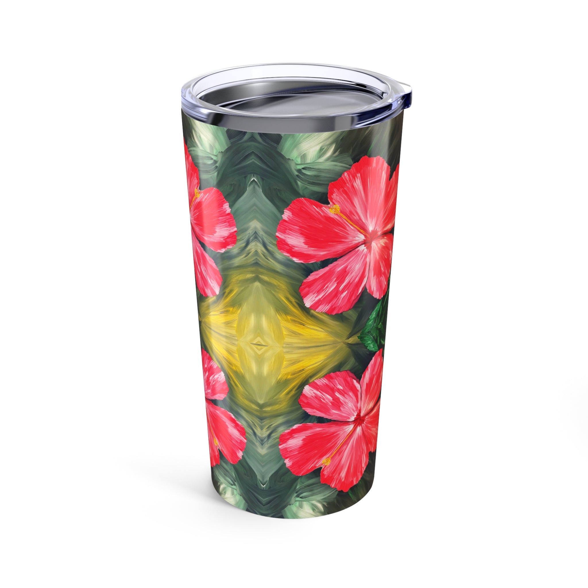 Hibiscus Hues 20oz Artistic Tumbler - Perfect Hand Painted Gift