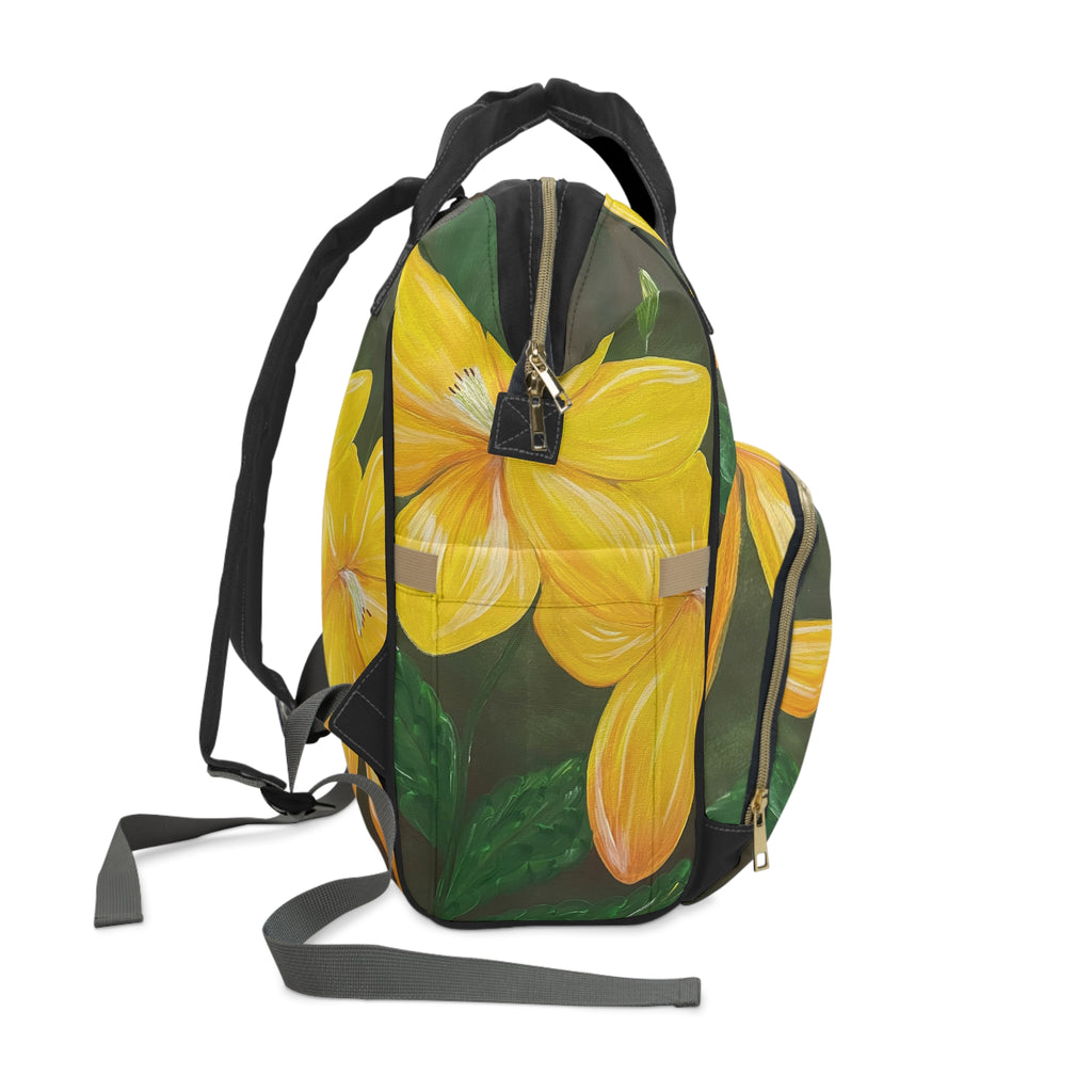 Golden Bloom Multifunctional Backpack