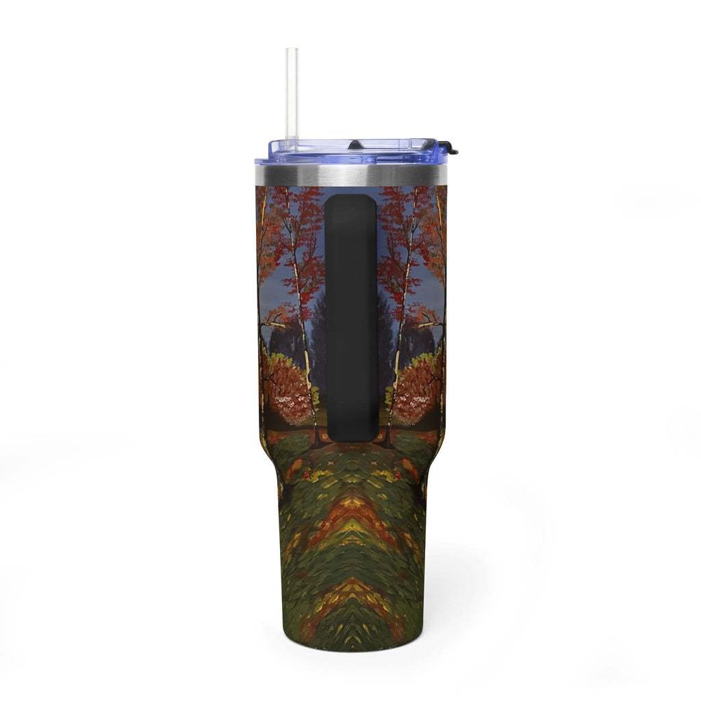 Whispering Birches 40oz  Vacuum Tumbler — Insulated Travel Mug with Straw