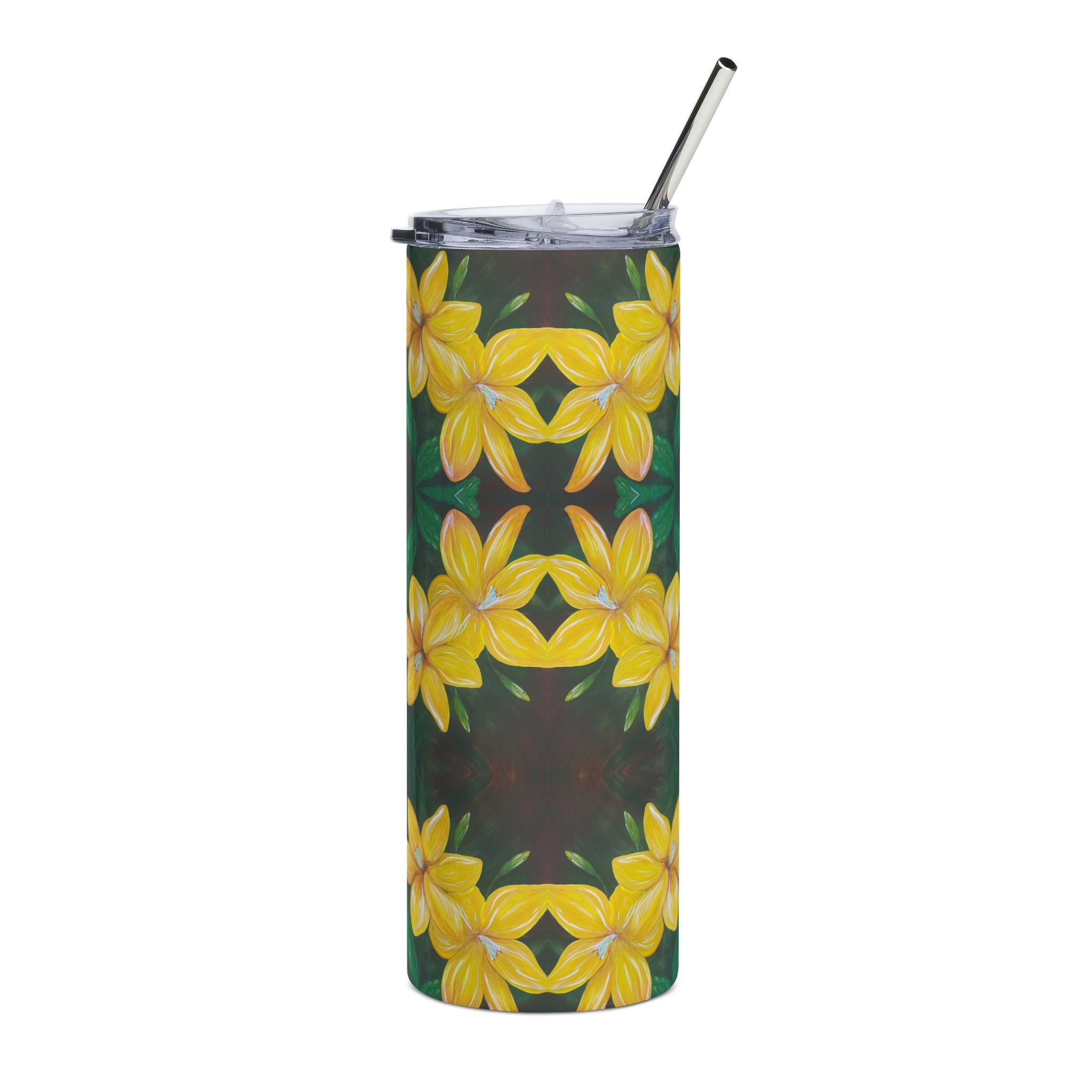Golden Bloom 20oz Stainless Steel Tumbler