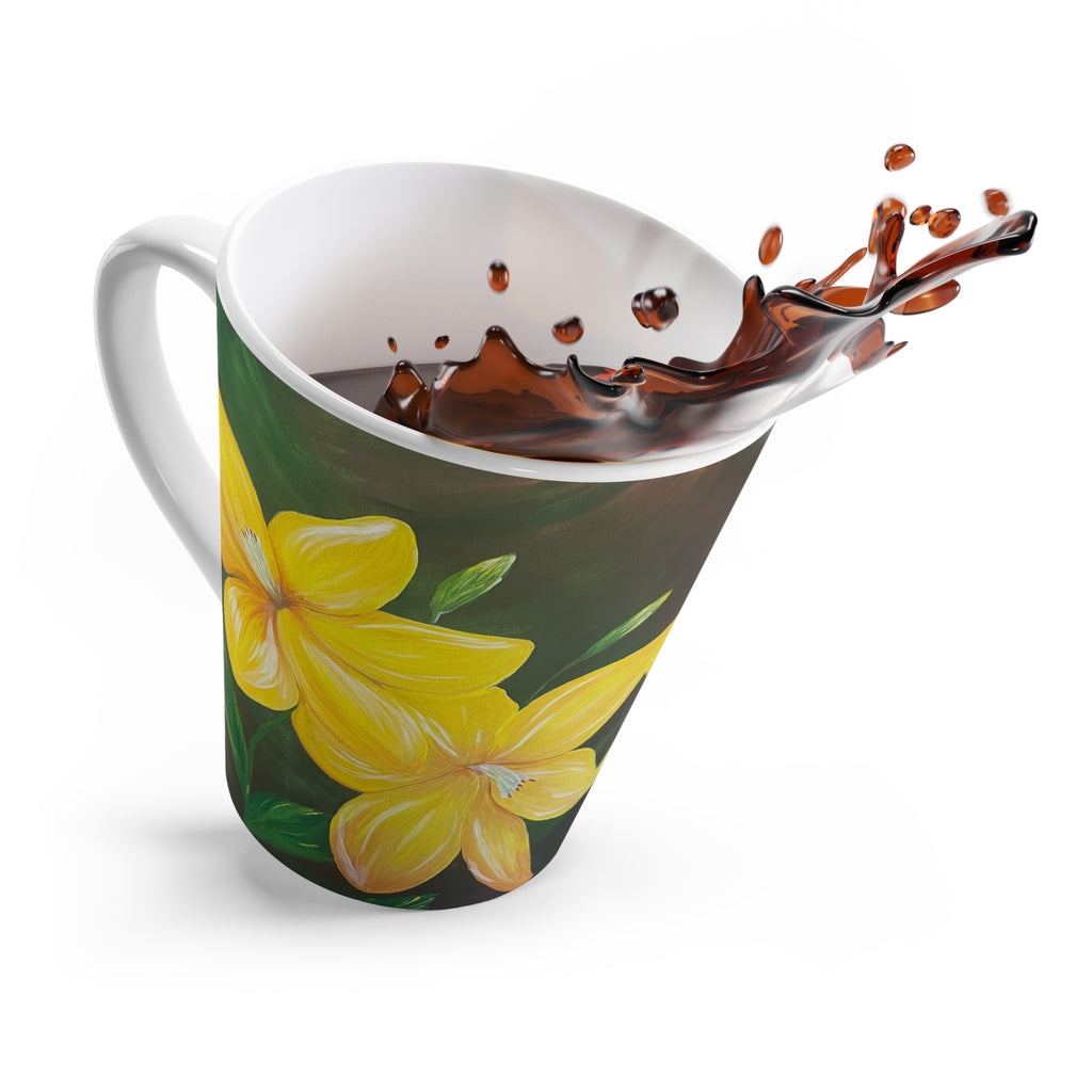 Golden Bloom Latte Mug