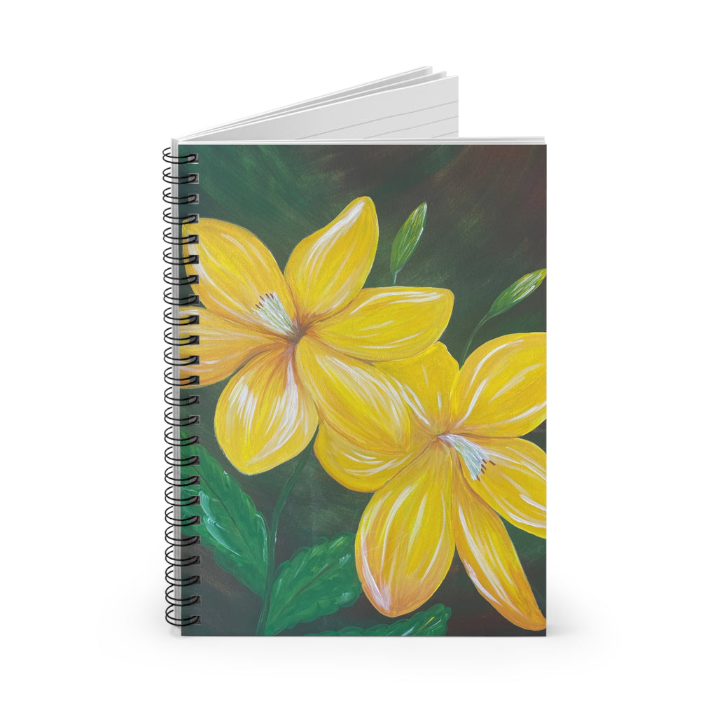 Golden Bloom Spiral Notebook