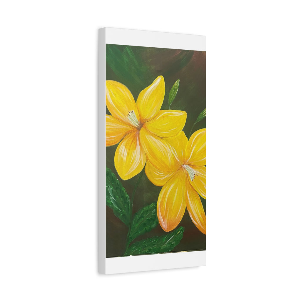 Golden Bloom Canvas Wall Art