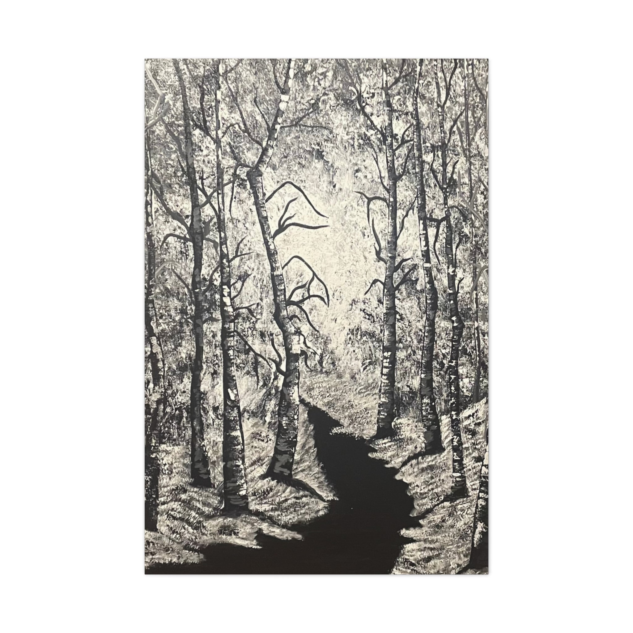 Silver Shadows Canvas Wall Art