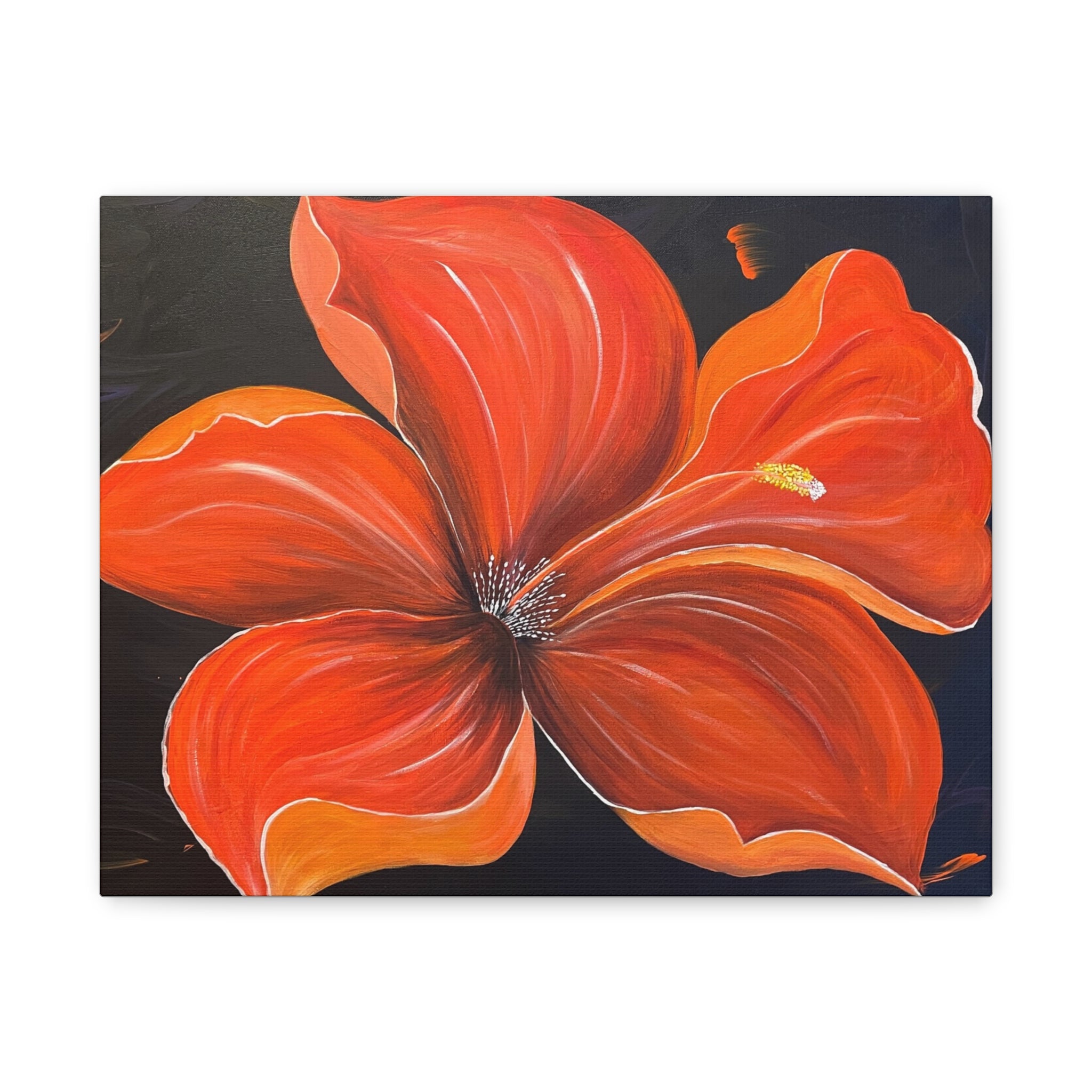 Scarlet Veil Abstract Art Canvas - Contemporary Wall Decor