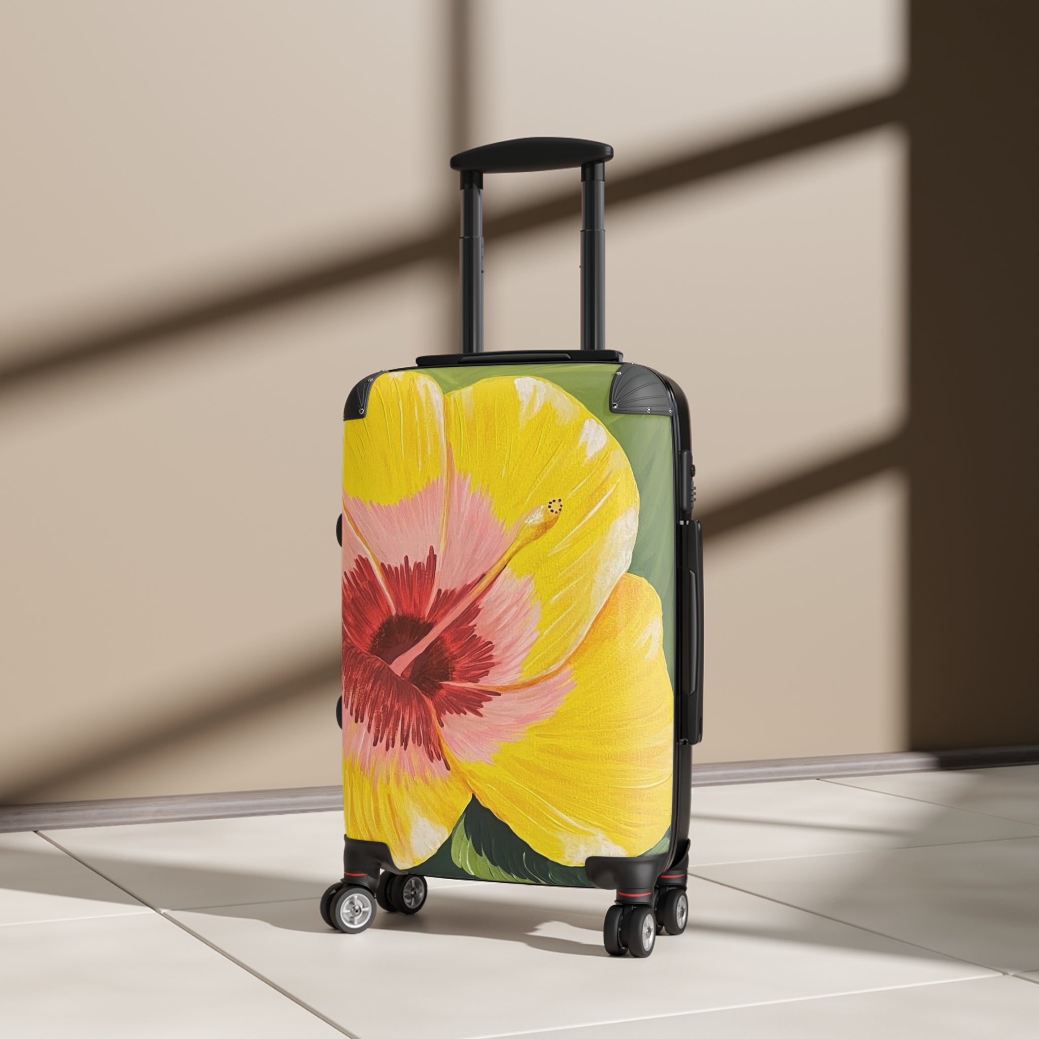 Blushing Sunrise Handprinted Colorful Suitcase