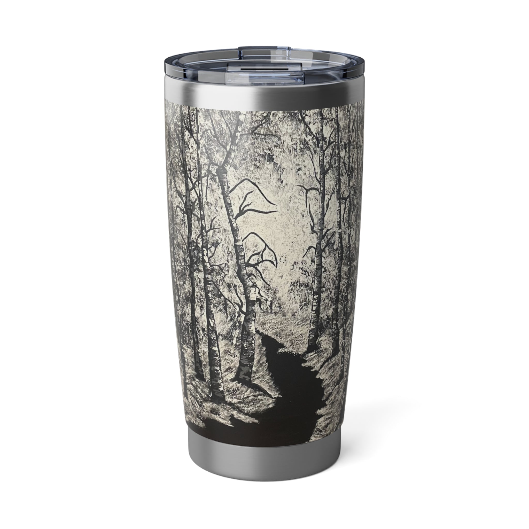 Silver Shadows 20oz Insulated Drinkware, Summer Travel Mug, Gift for Nature Lovers, Eco-Friendly Hydration