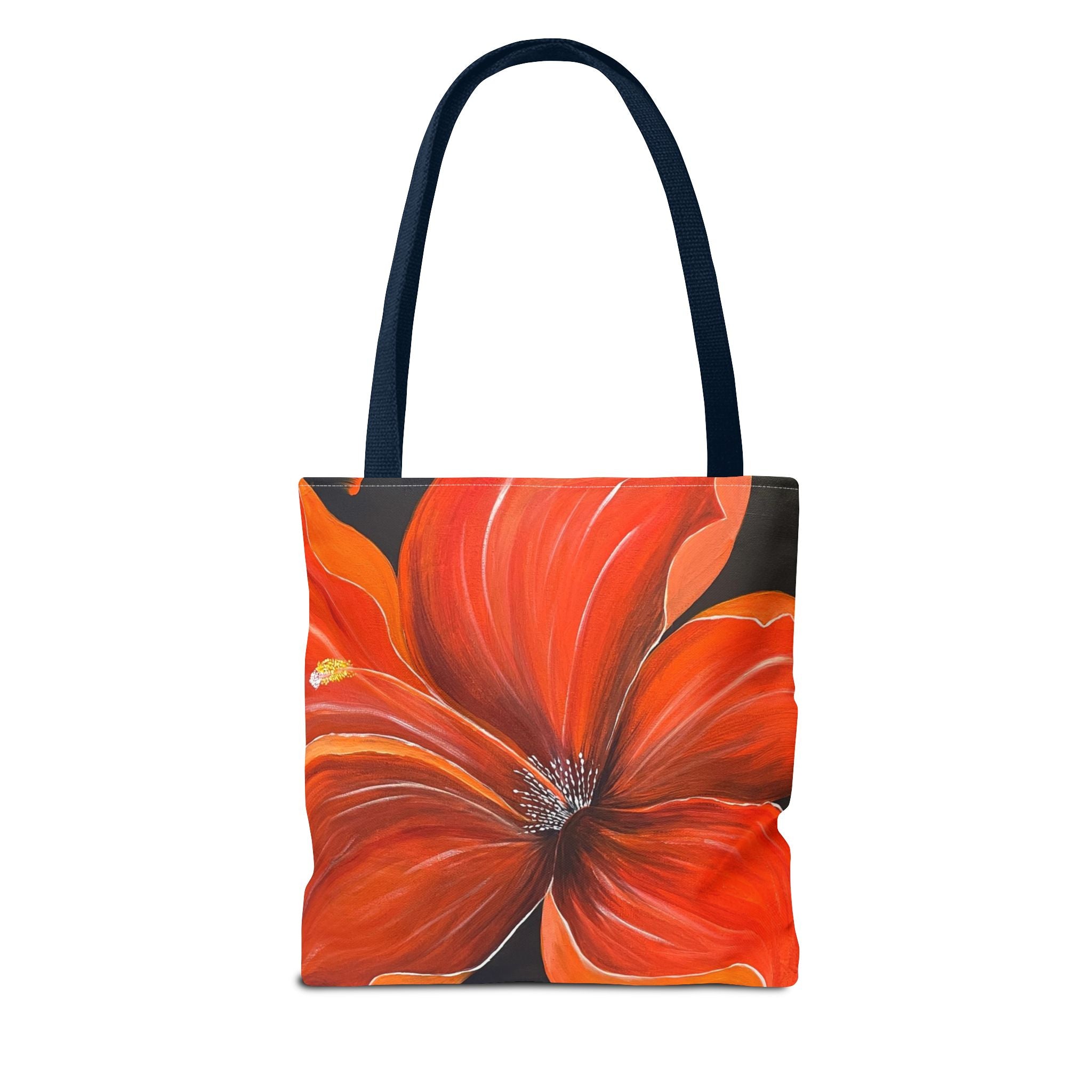 Scarlet Veil Hand Painted Tote Bag