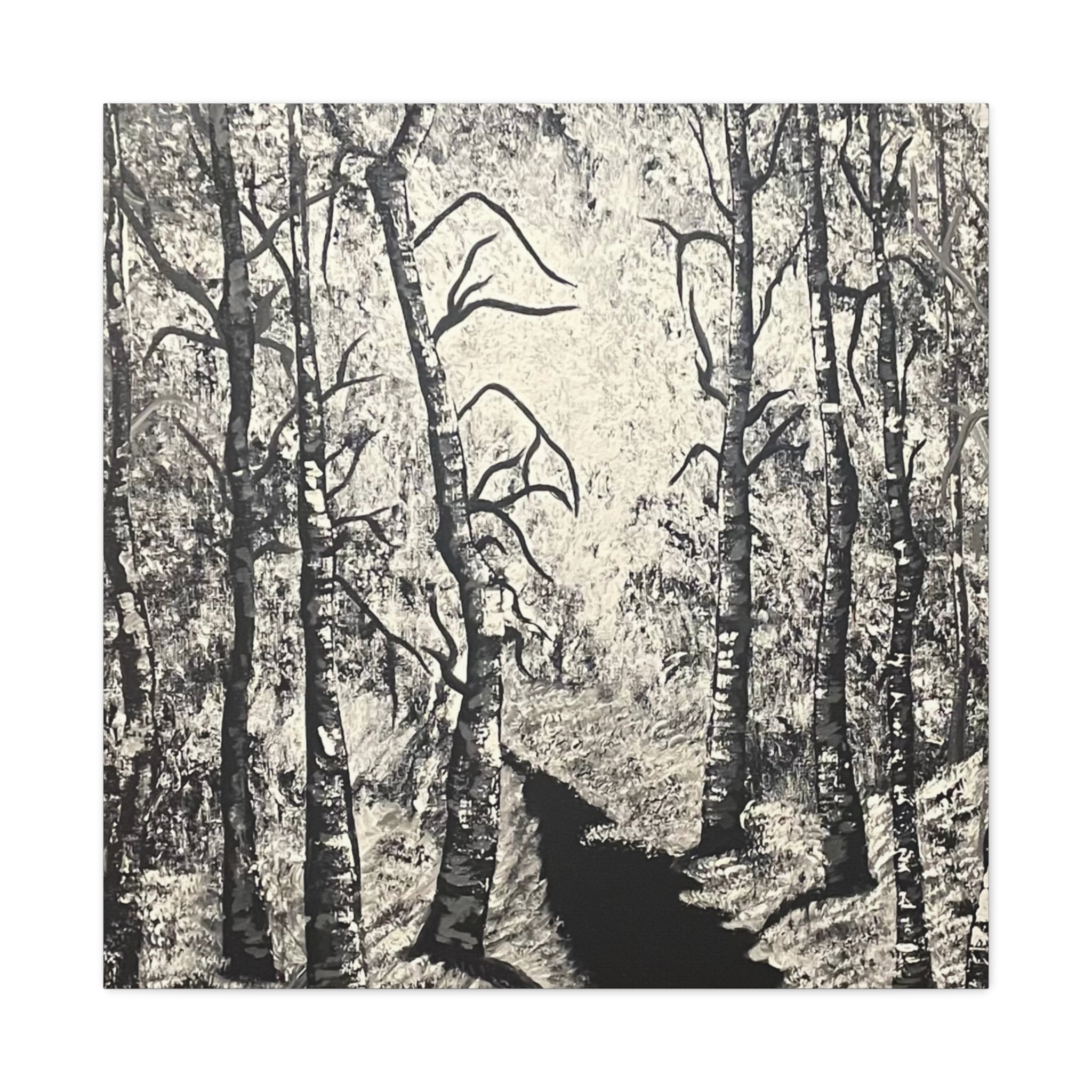 Silver Shadows Canvas Wall Art