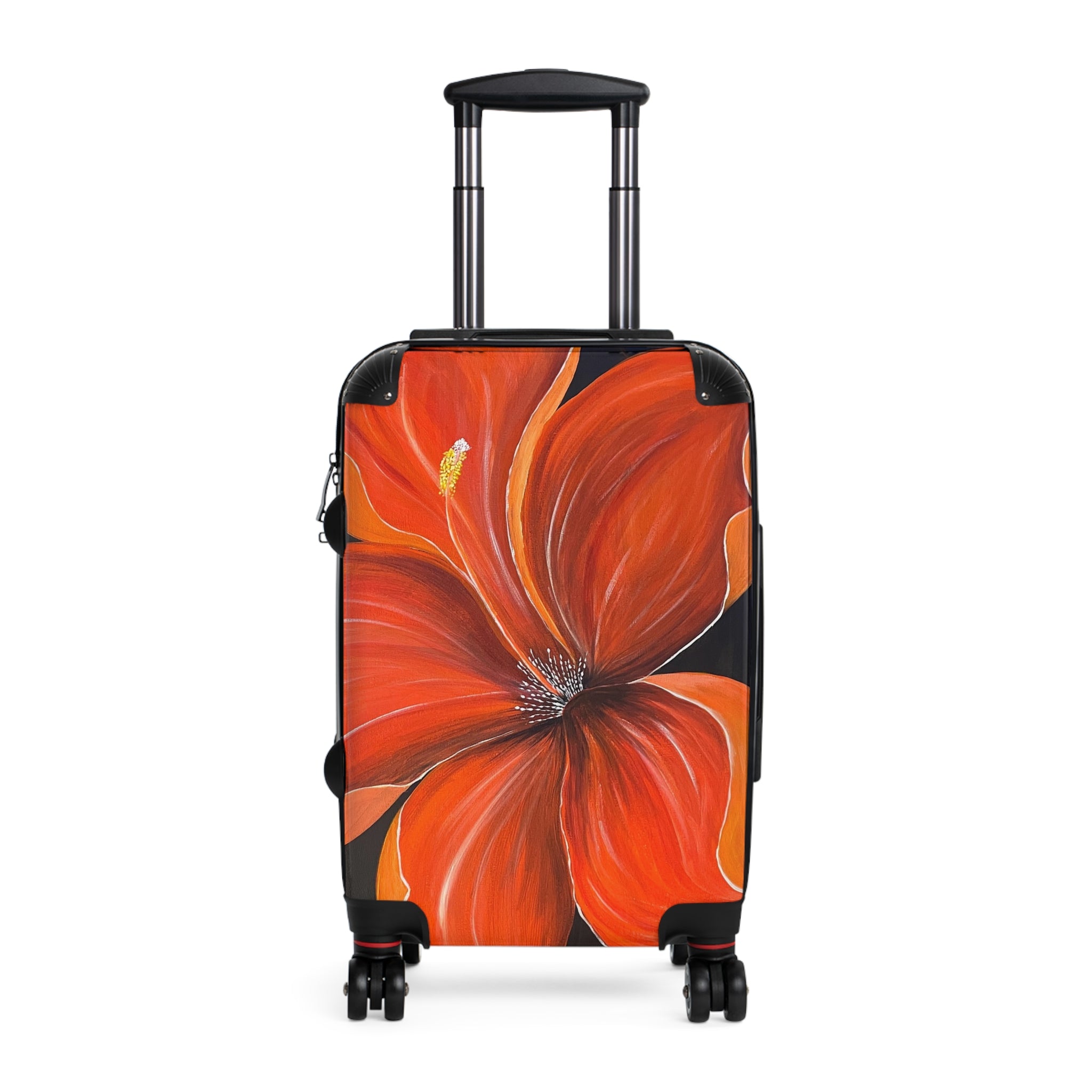 Scarlet Veil Handprinted Colorful Suitcase