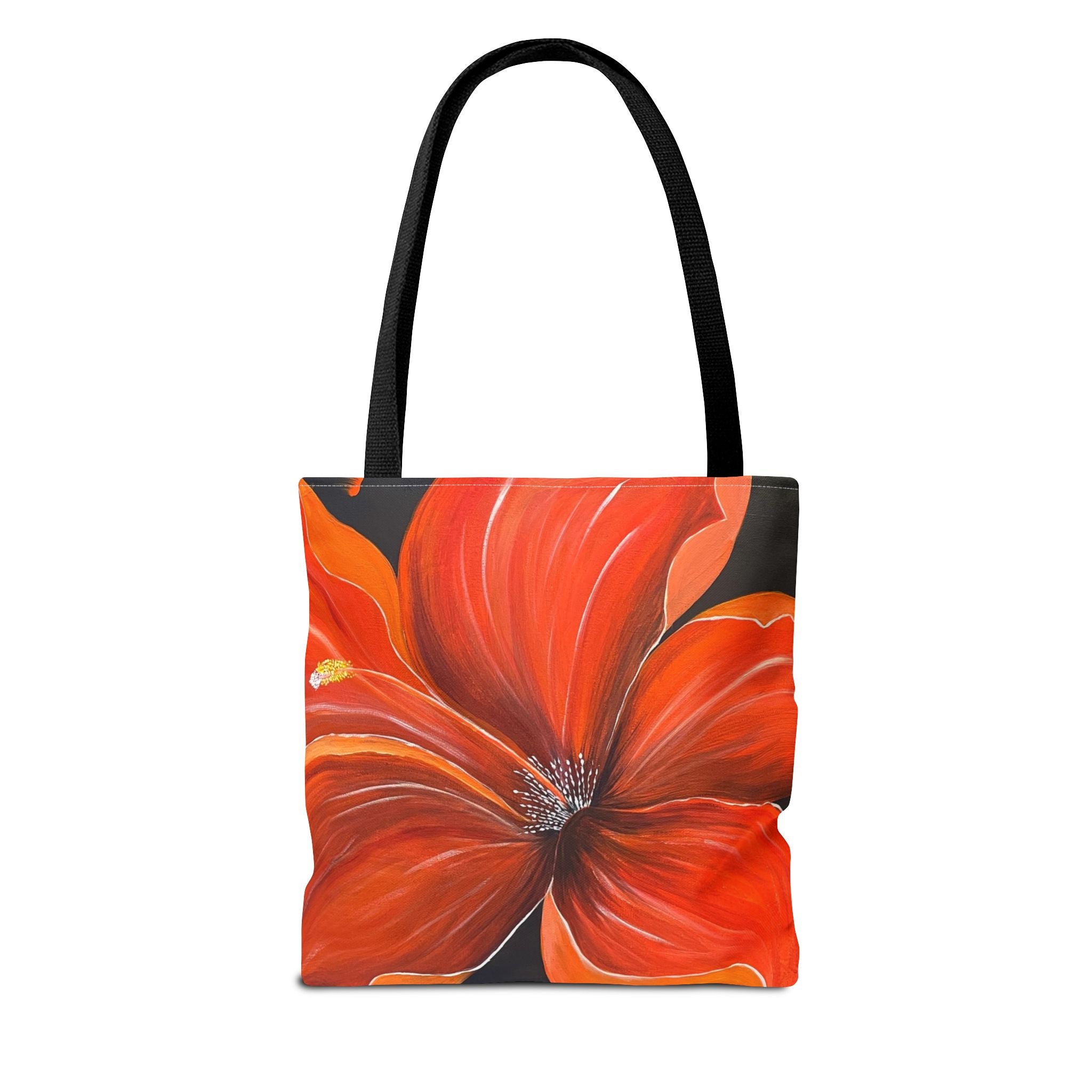 Scarlet Veil Hand Painted Tote Bag