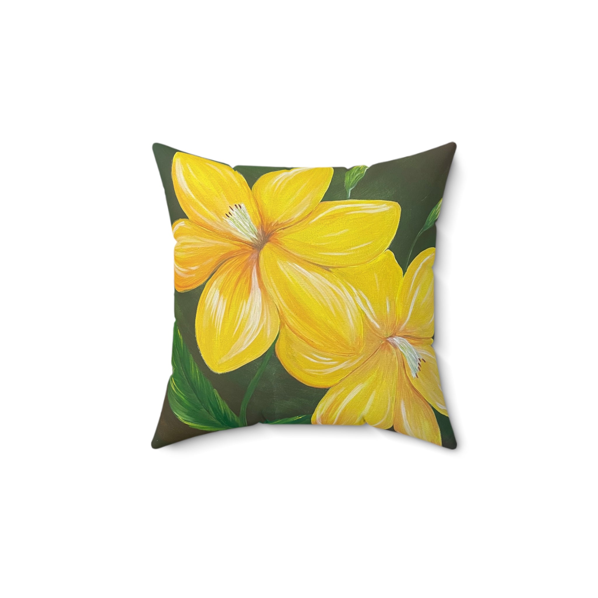 Golden Bloom Faux Suede Unique Custom Design