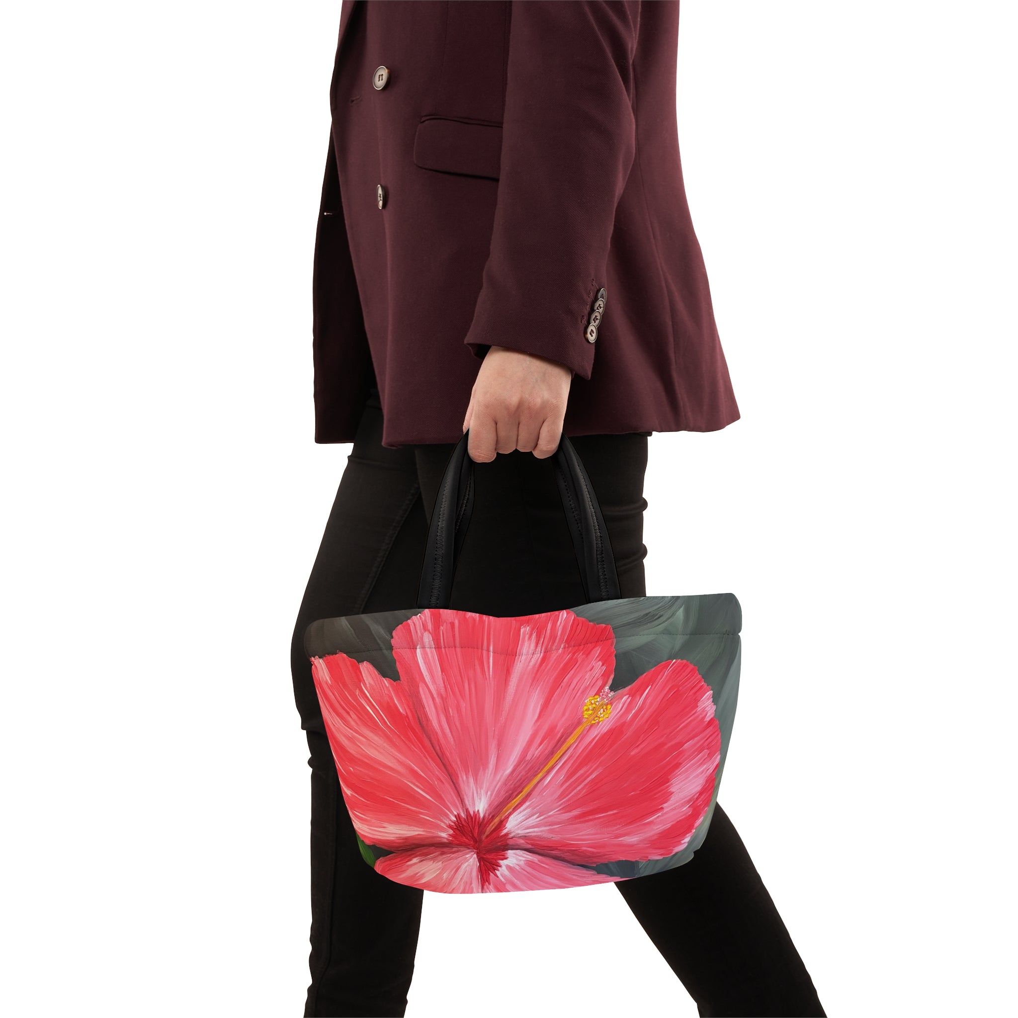 Hibiscus Hues Lunch Bag — Insulated Tote
