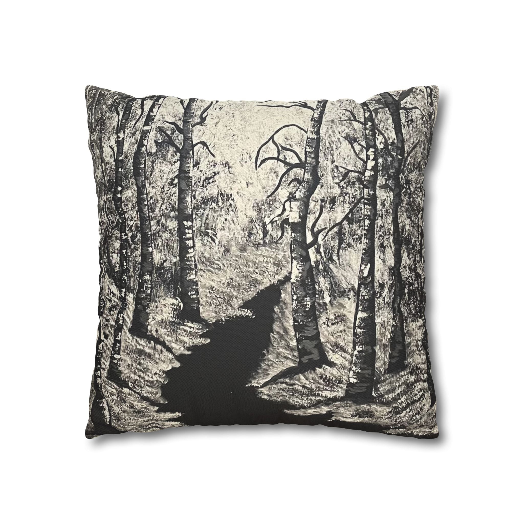 Silver Shadows Square Decorative Pillow Sham