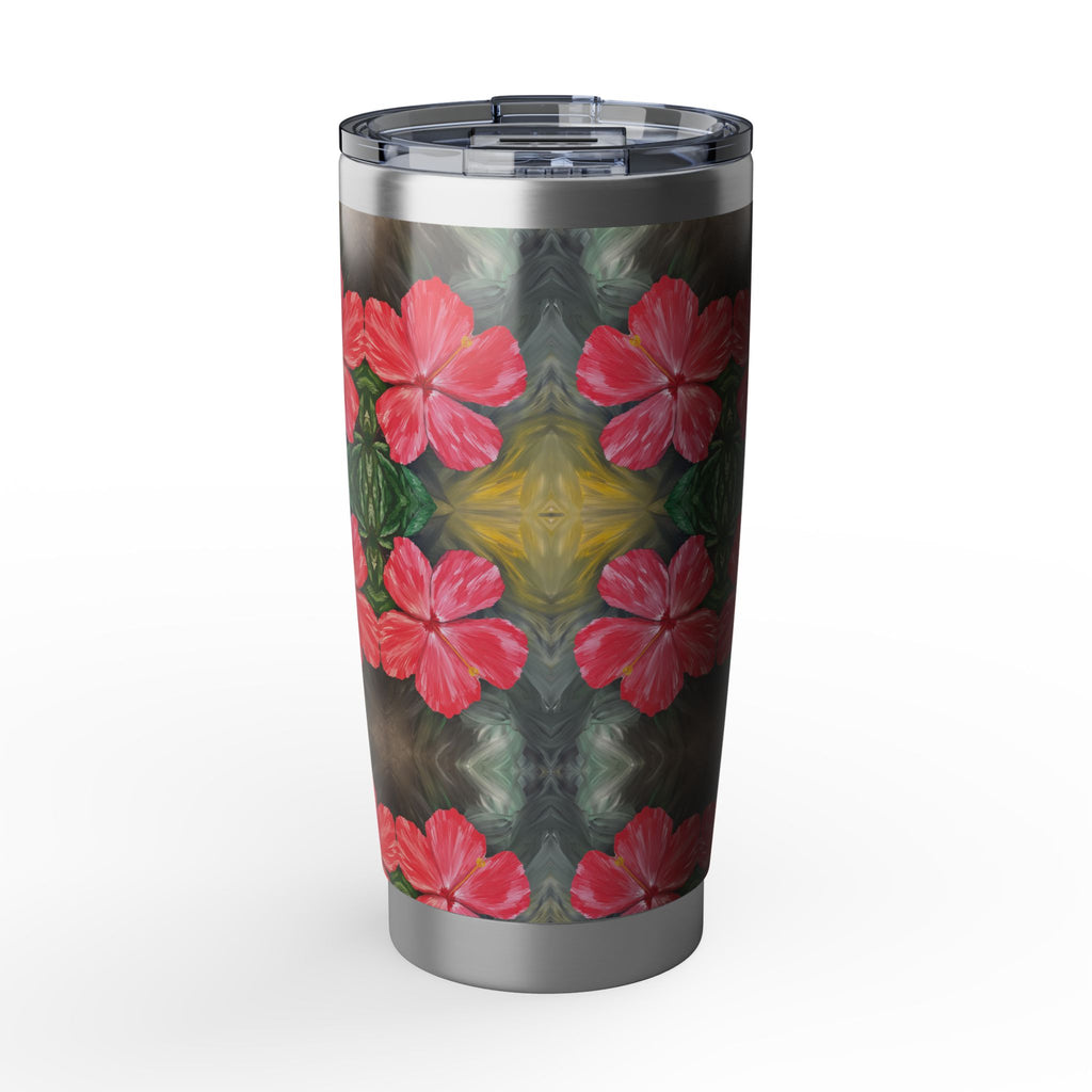 Hibiscus Hues Tumbler | Vagabond 20oz Insulated Drinkware, Summer Travel Mug, Gift for Nature Lovers, Eco-Friendly Hydration