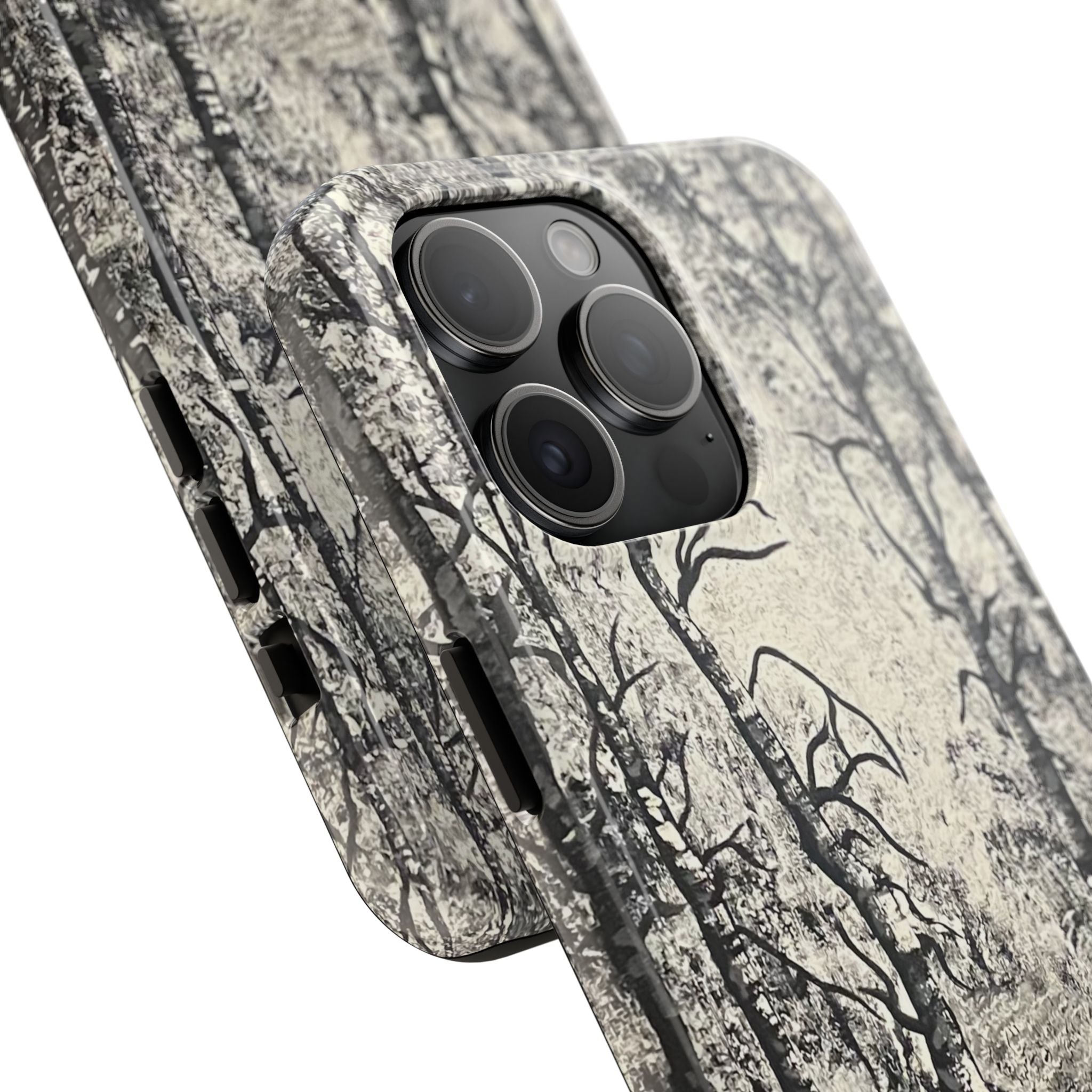 Silver Shadows Phone Case - Hand Painted Unique Designs