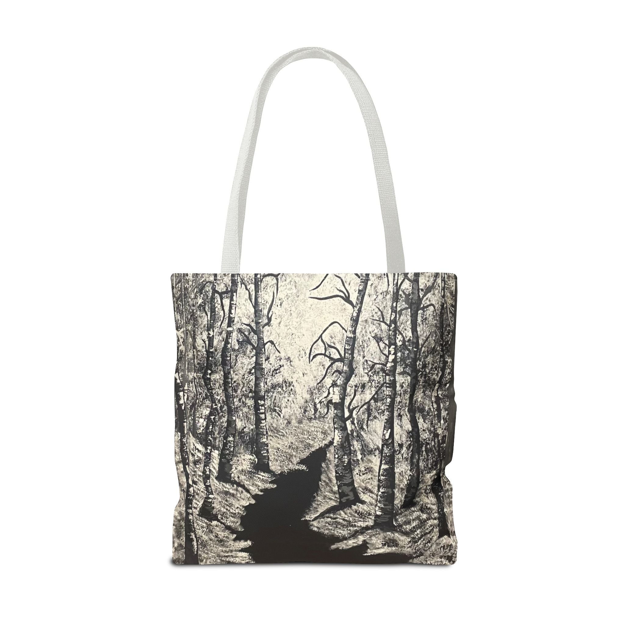 Silver Shadows Hand Painted Tote Bag