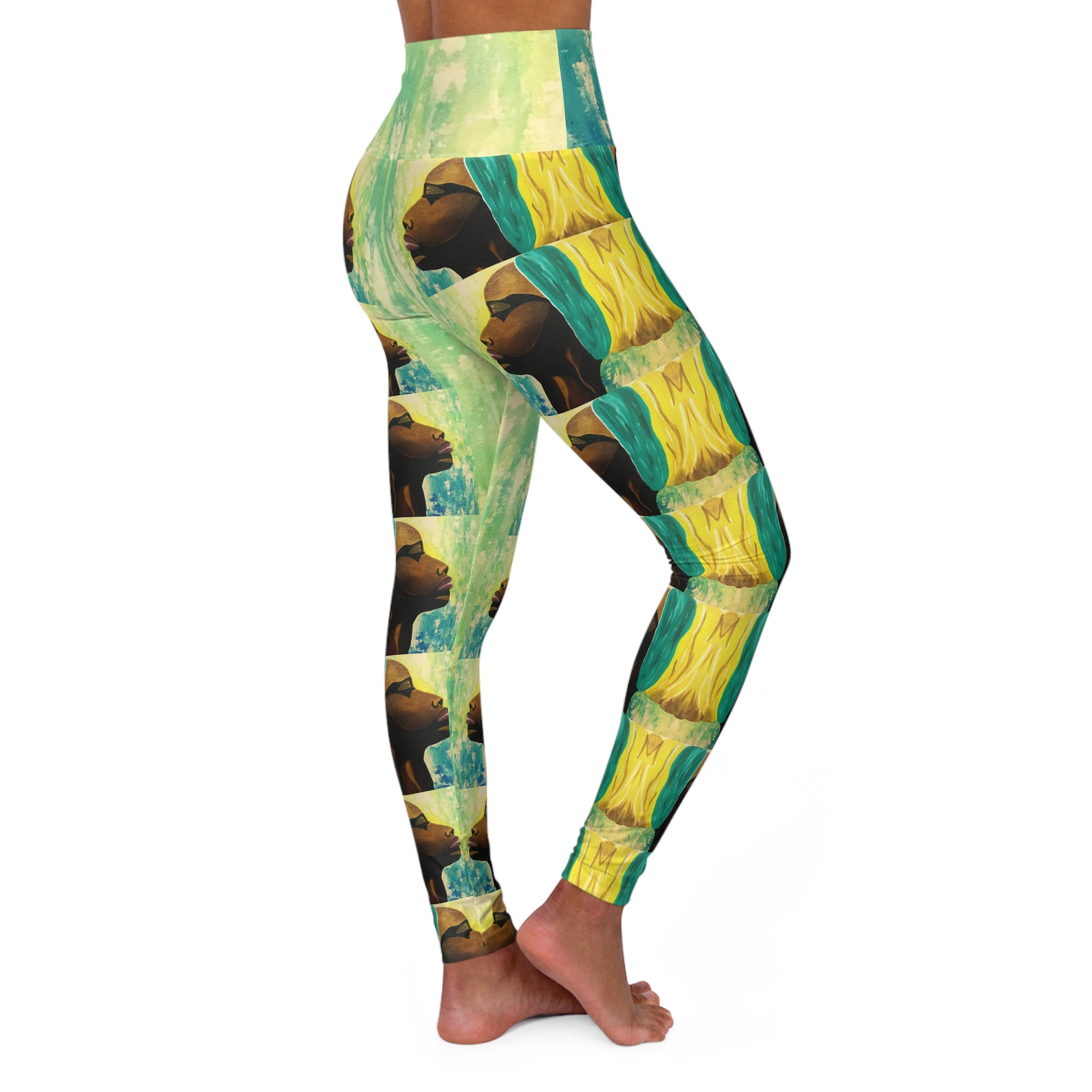Hues of Heritage Yoga Leggings - Comfort Fit, Fitness Apparel, Workout Gear, Athleisure, Gift for Yoga Lovers
