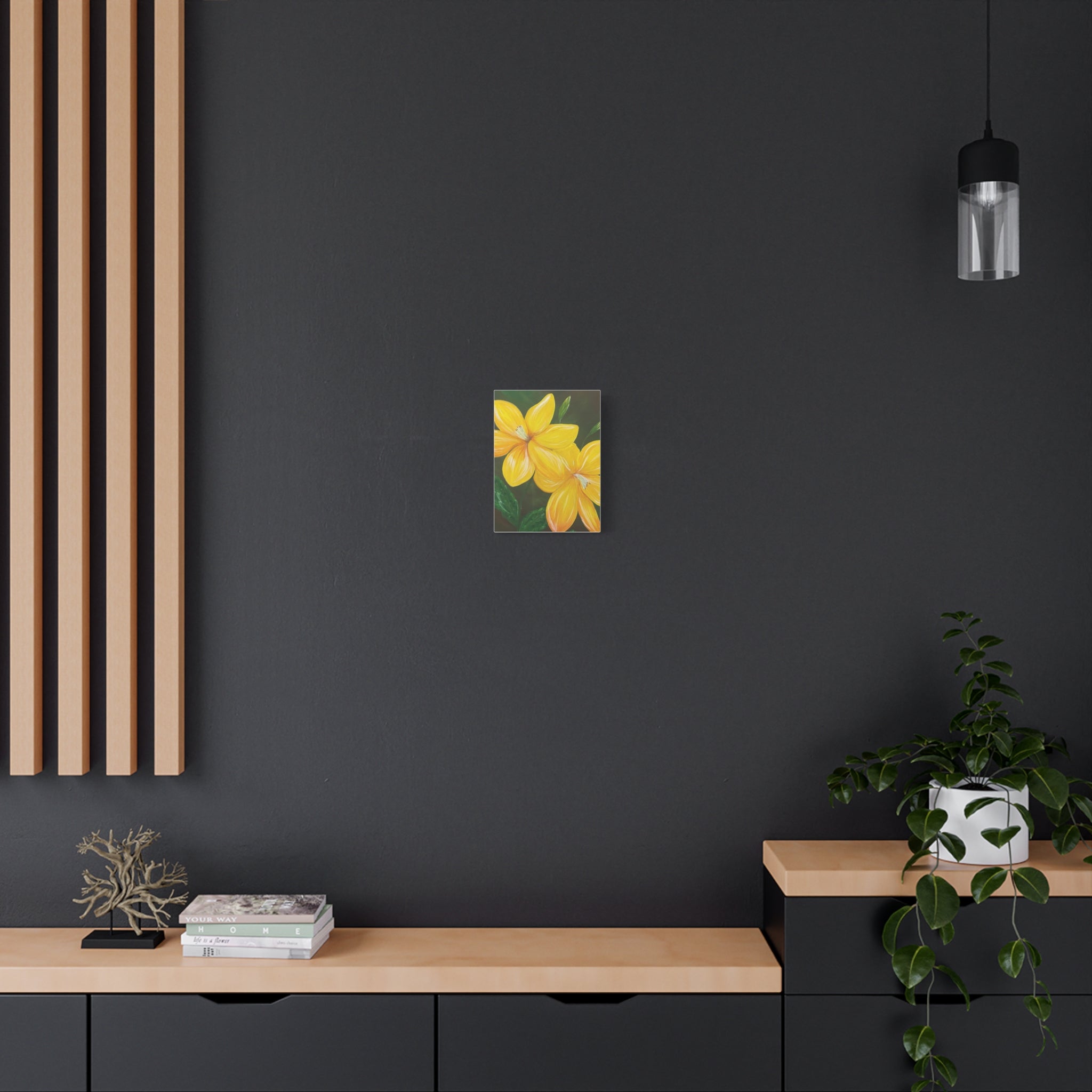 Golden Bloom Canvas Wall Art