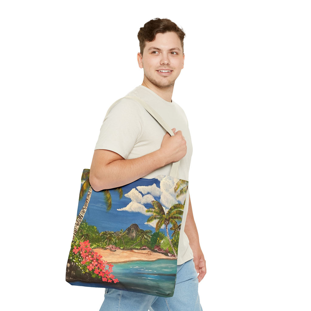 Blooming Paradise Hand Painted Tote Bag