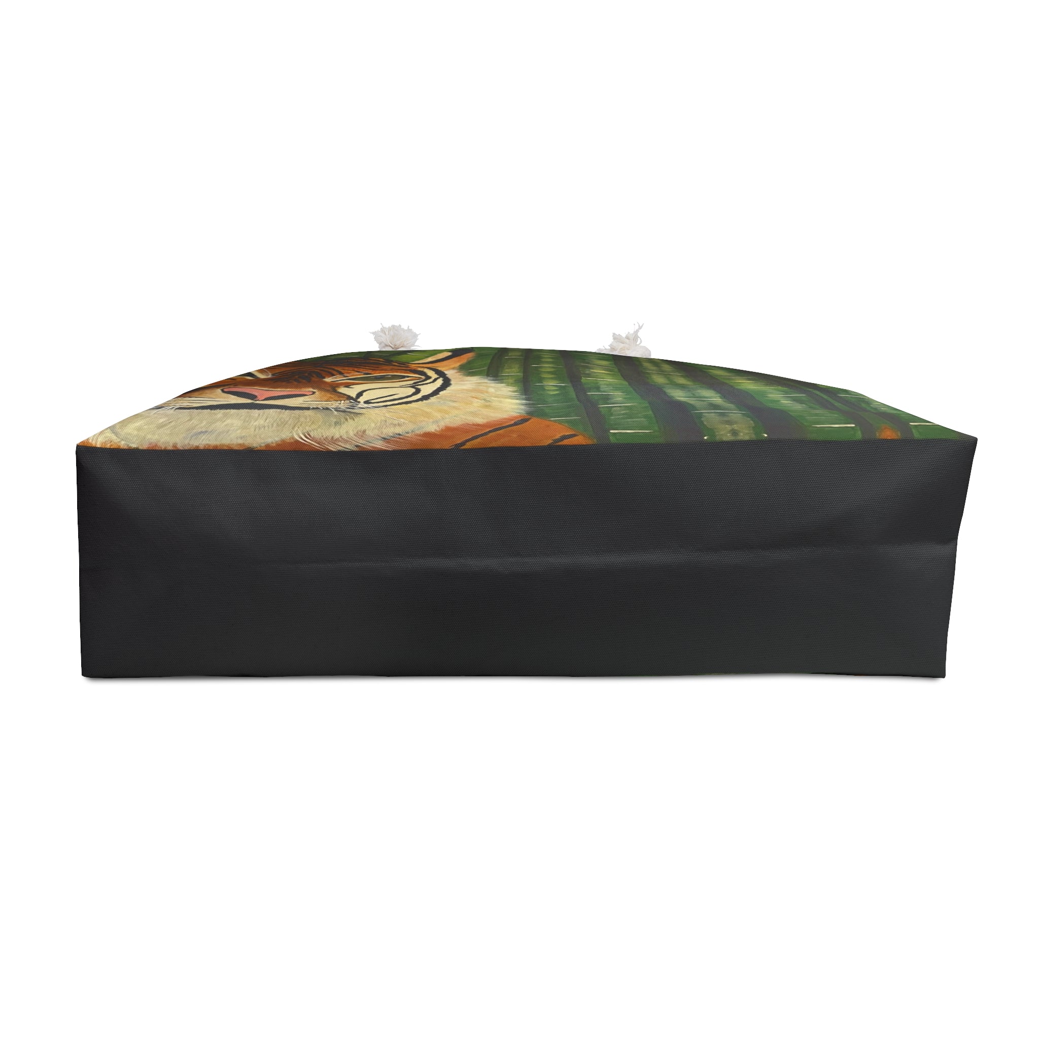 Tiger Not Real Tote Bag with Hand Painted Designs