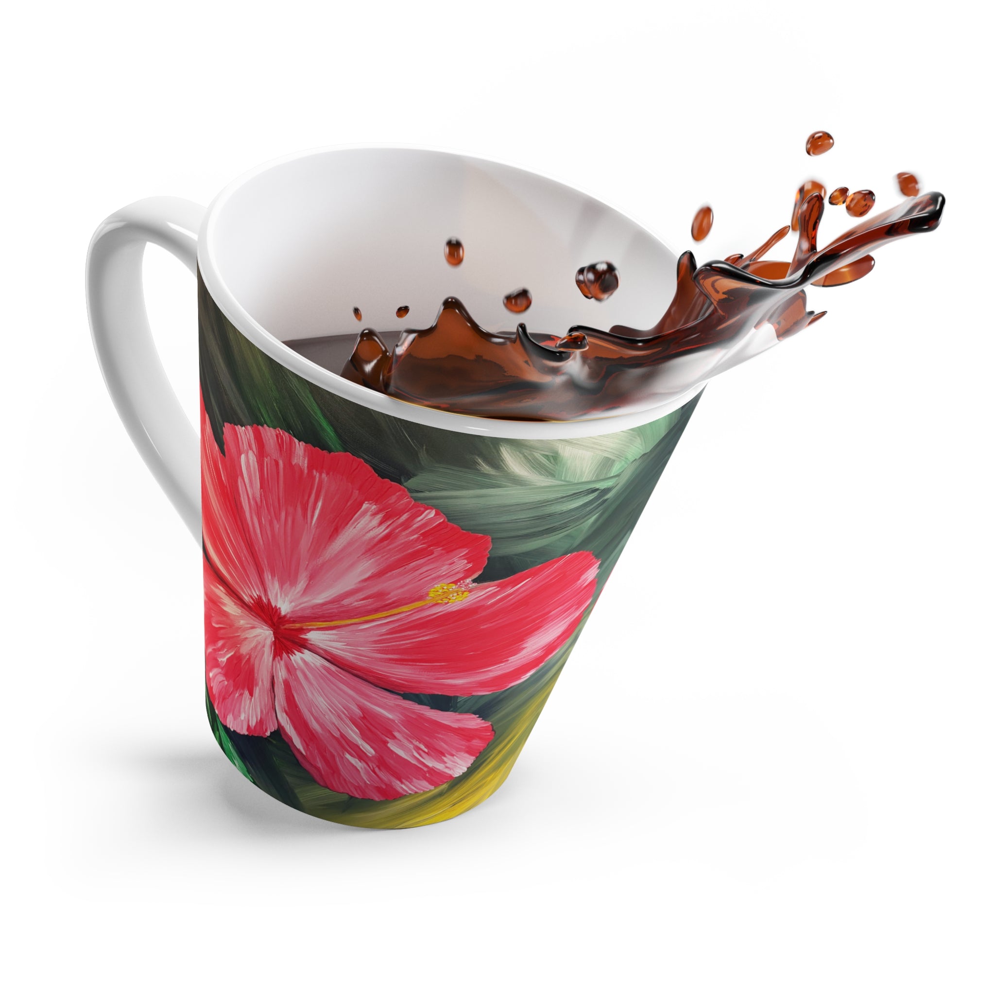 Hibiscus Hues Latte Mug