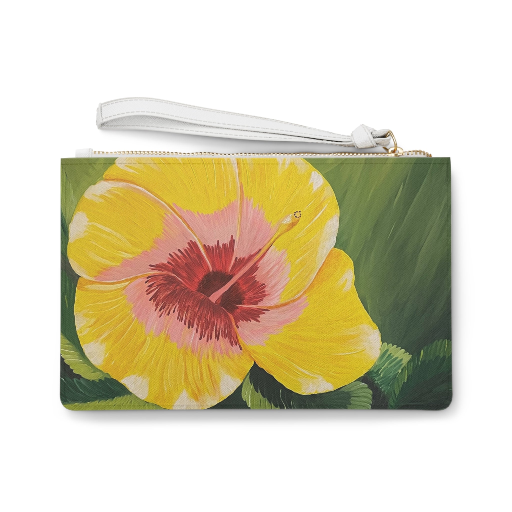 Blushing Sunrise Clutch Bag - Hand Painted Custom Makeup Bags