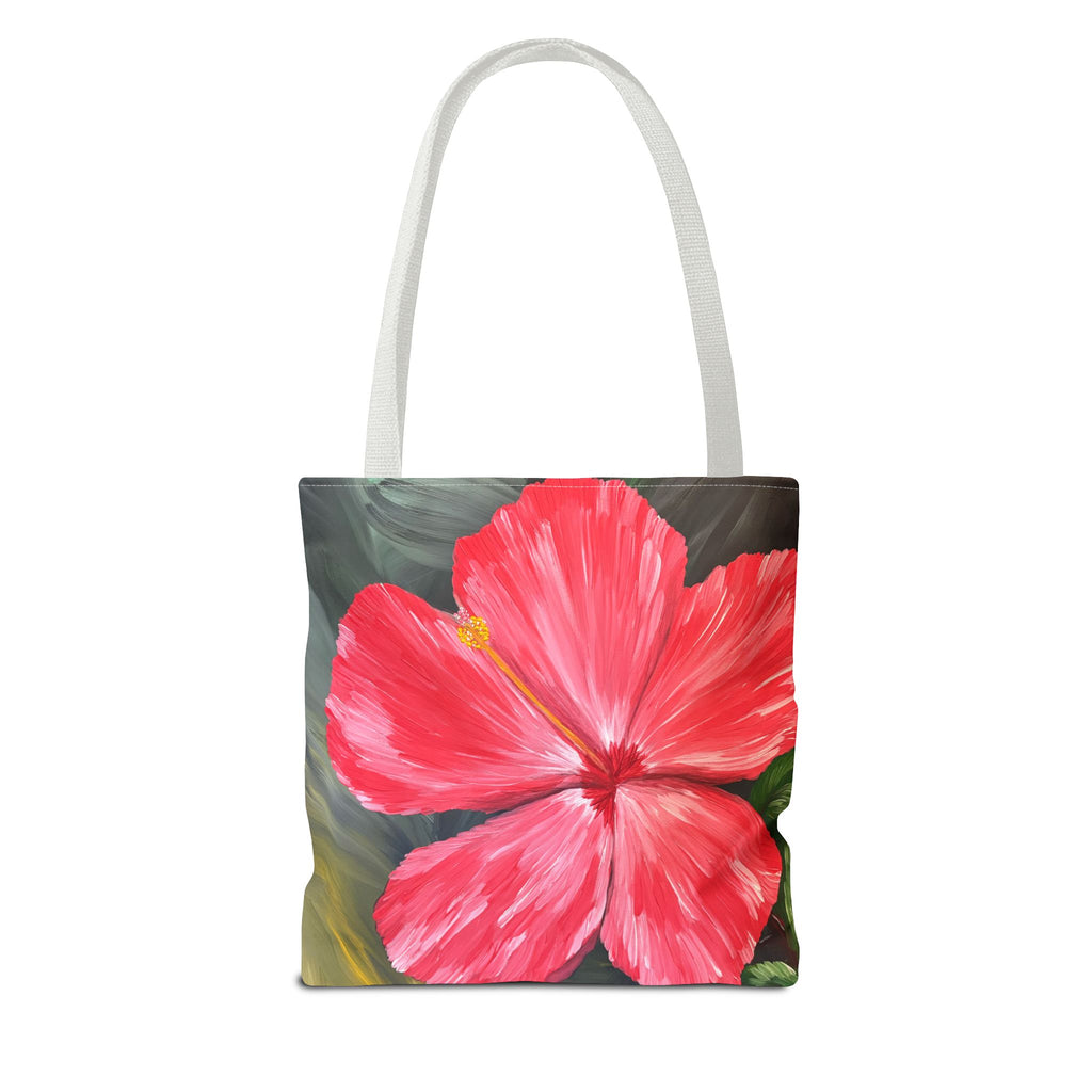 Hibiscus Hues Hand Painted Tote Bag