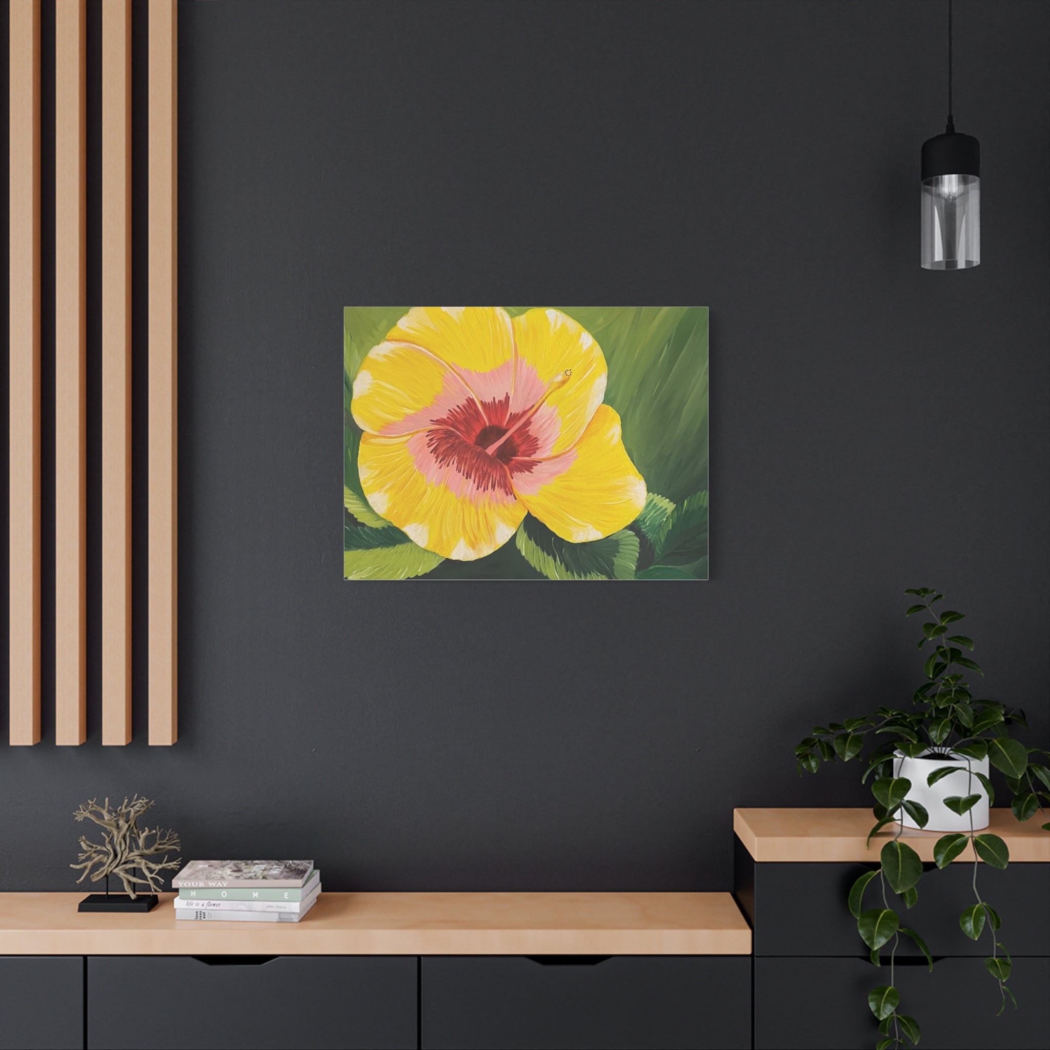 Blushing Sunrise Abstract Art Canvas - Contemporary Wall Decor