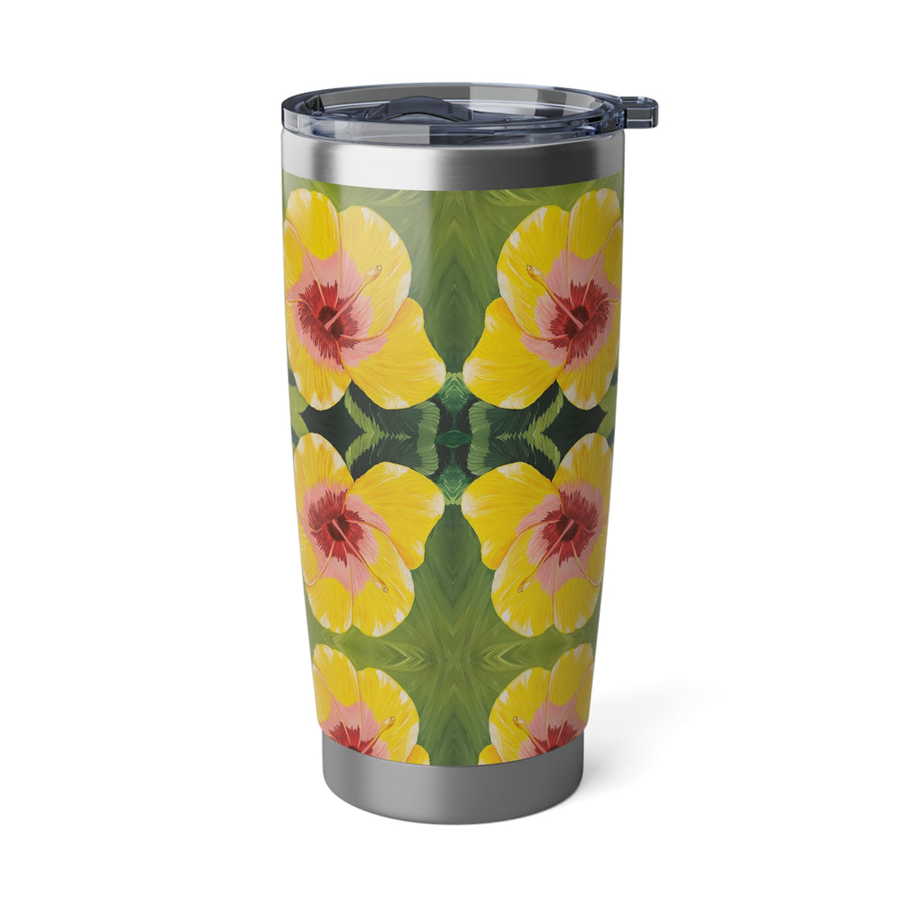 Blushing Sunrise Bloom Tumbler | Vagabond 20oz Insulated Drinkware, Summer Travel Mug, Gift for Nature Lovers, Eco-Friendly Hydration