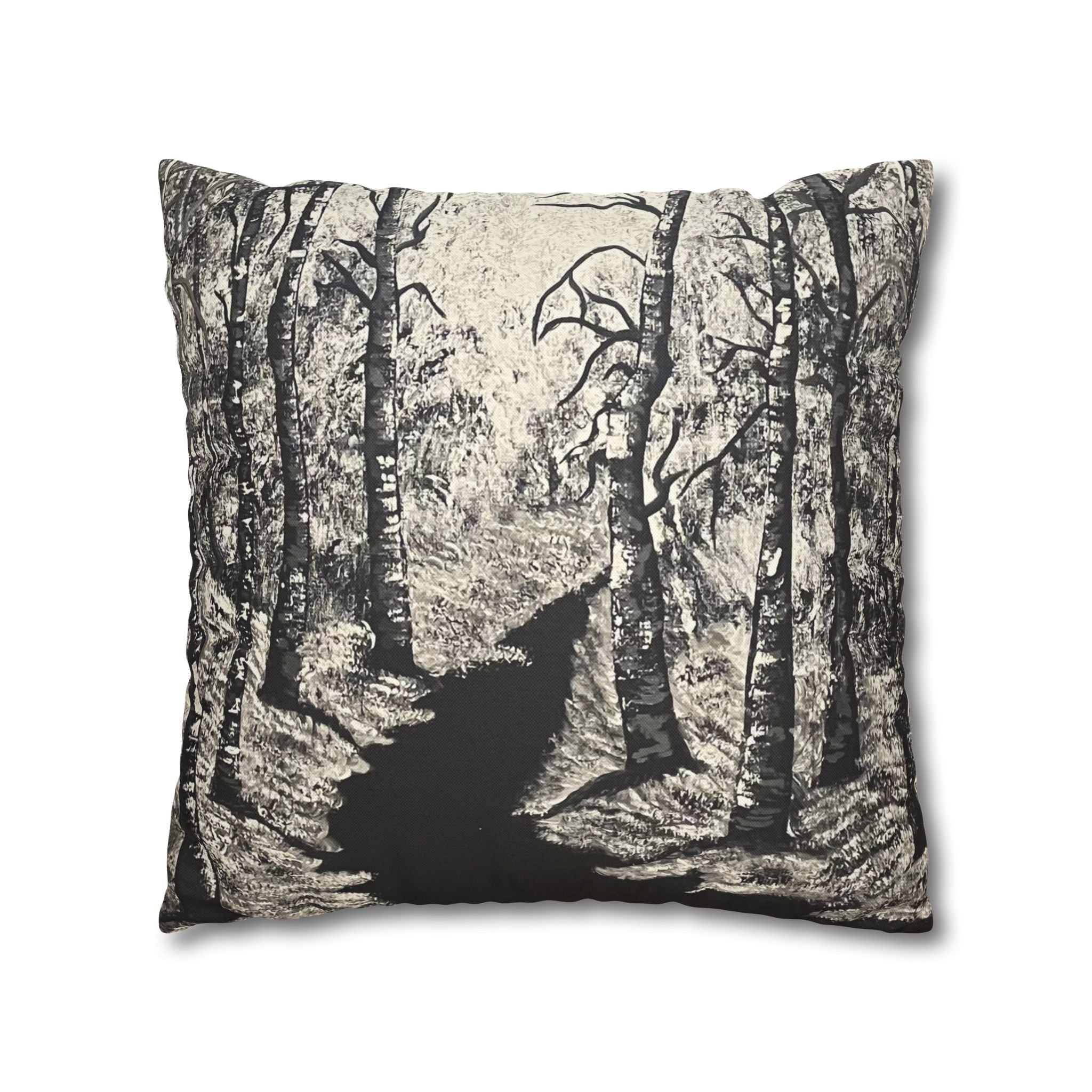 Silver Shadows Square Decorative Pillow Sham