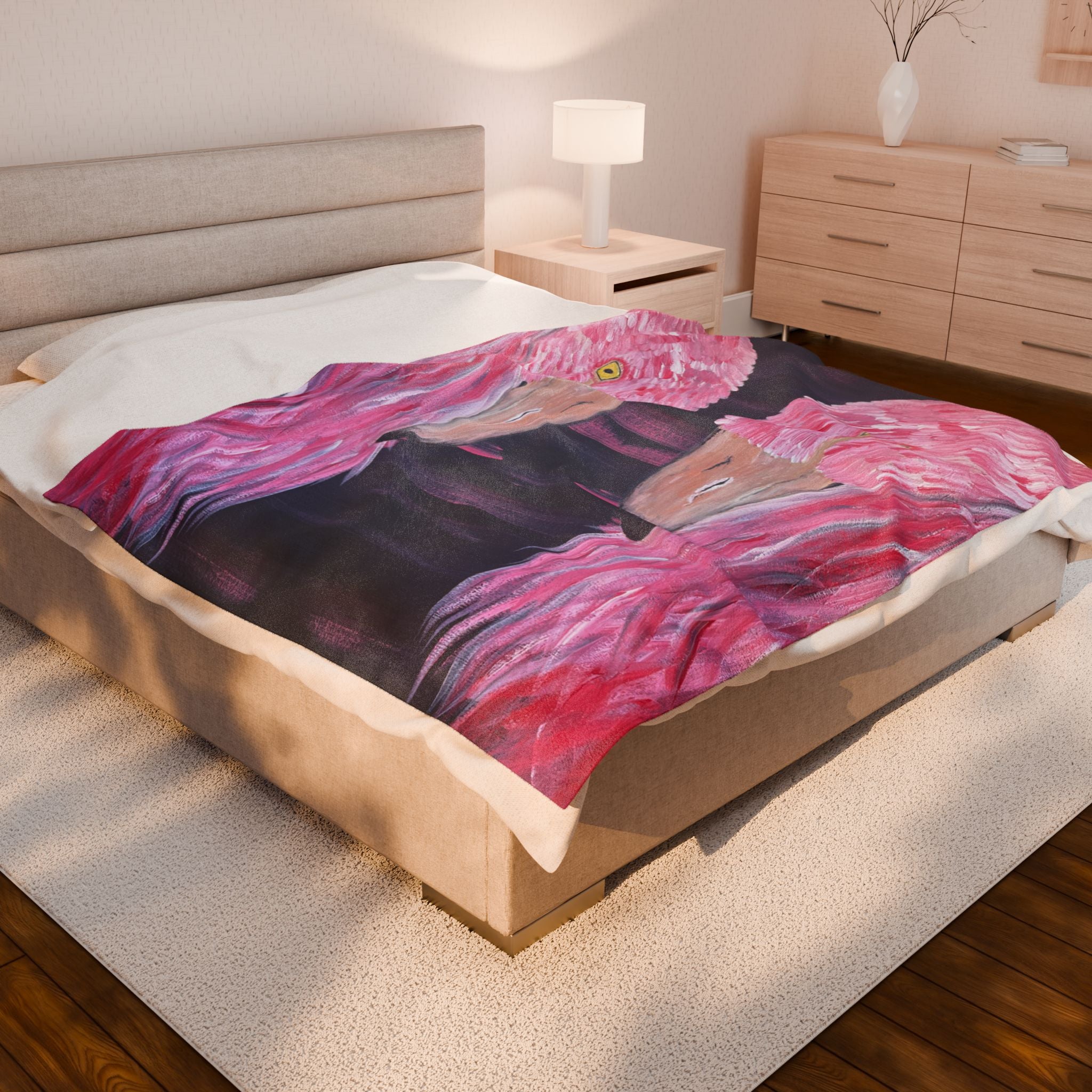 Feathered Grace Plush Blanket Custom Designs Unique