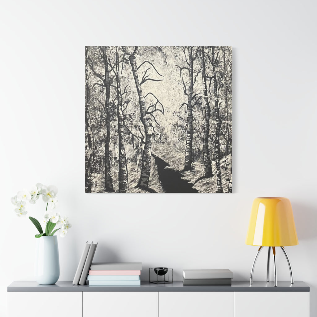 Silver Shadows Canvas Wall Art