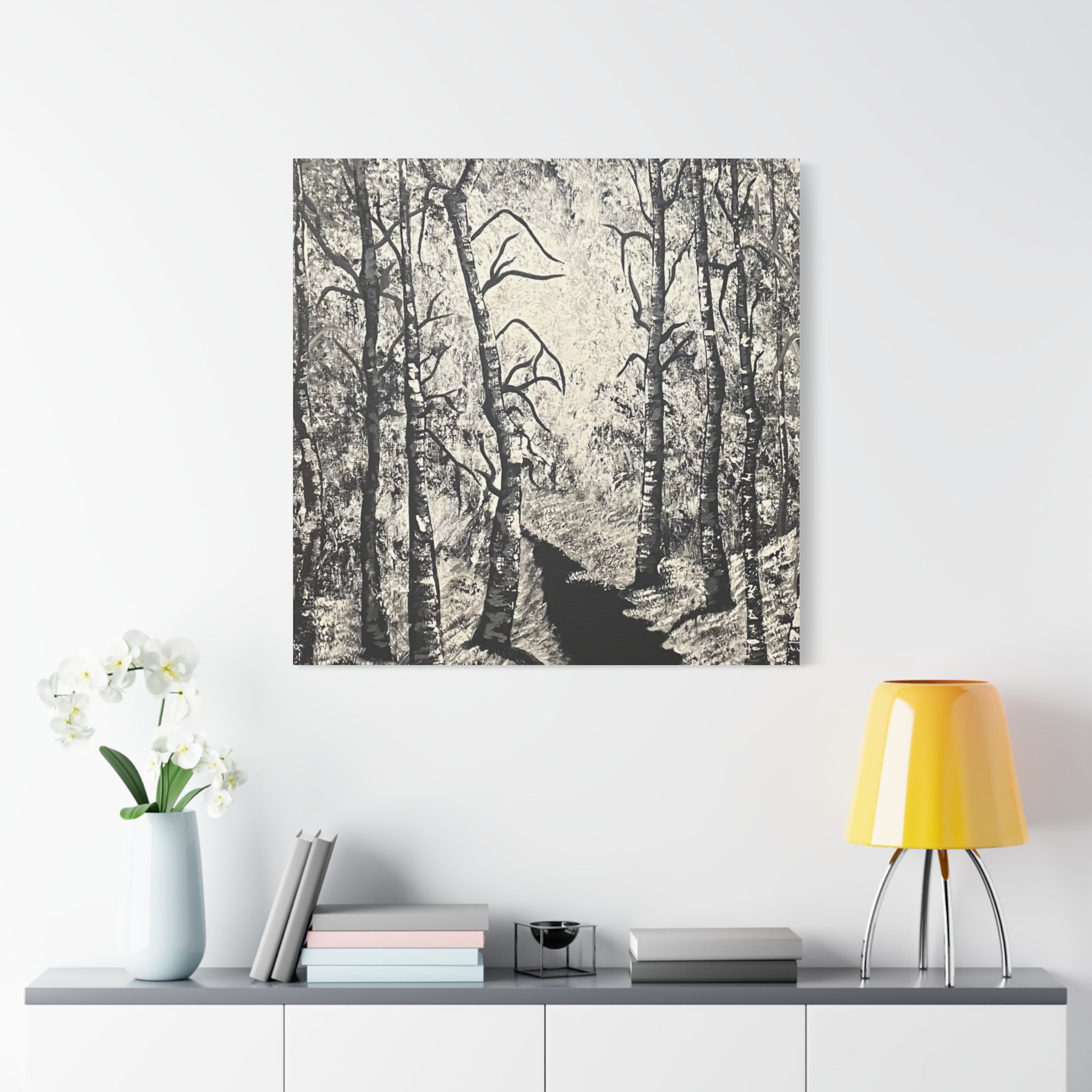 Silver Shadows Canvas Wall Art