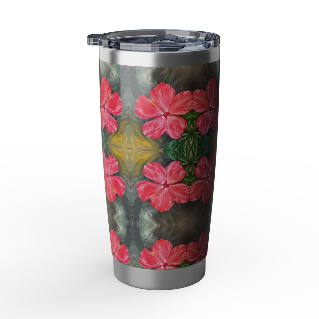 Hibiscus Hues Tumbler | Vagabond 20oz Insulated Drinkware, Summer Travel Mug, Gift for Nature Lovers, Eco-Friendly Hydration
