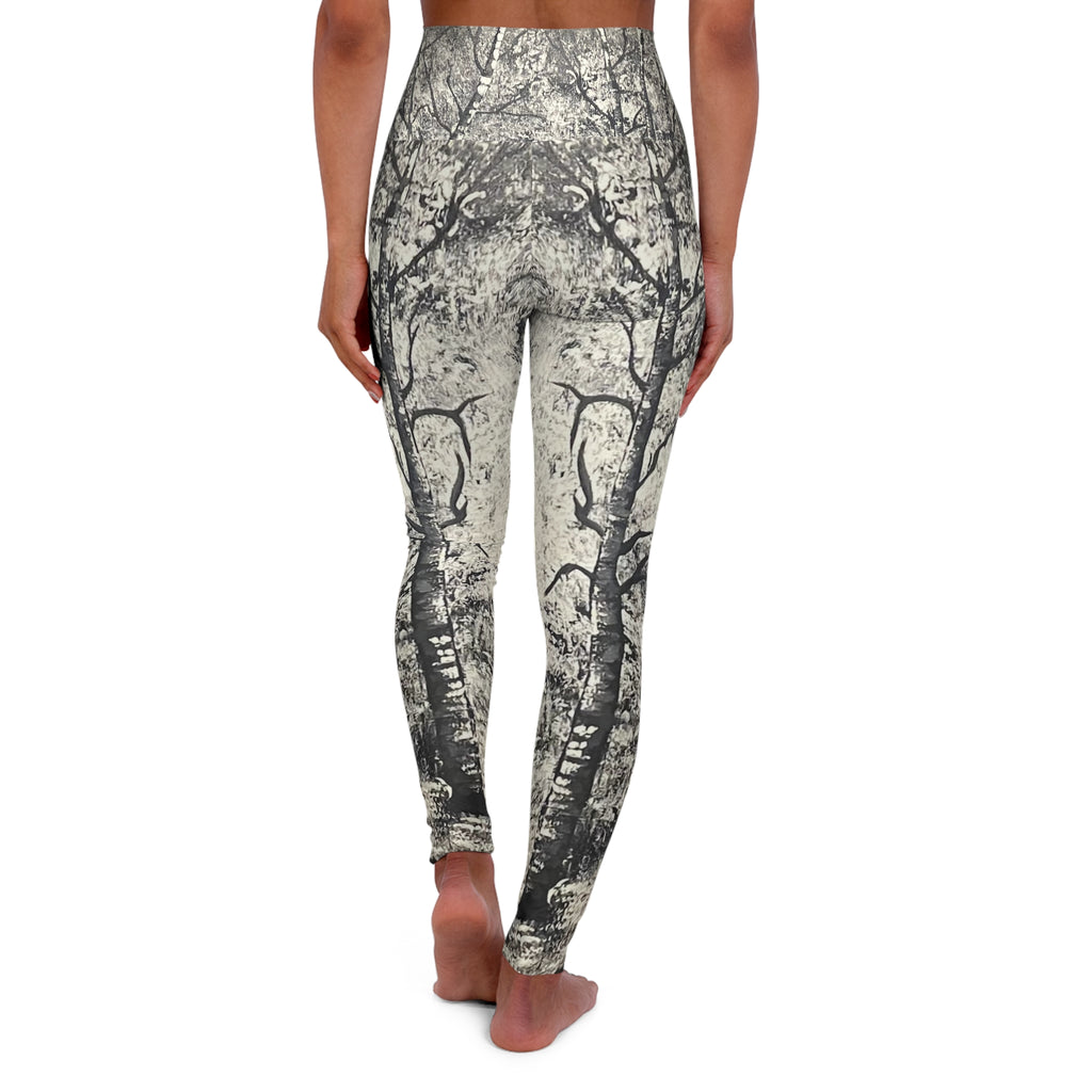 Silver Shadows Yoga Leggings - Comfort Fit, Fitness Apparel, Workout Gear, Athleisure, Gift for Yoga Lovers