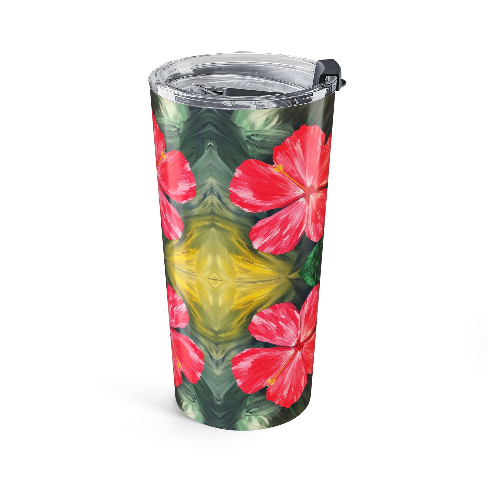 Hibiscus Hues 20oz Artistic Tumbler - Perfect Hand Painted Gift