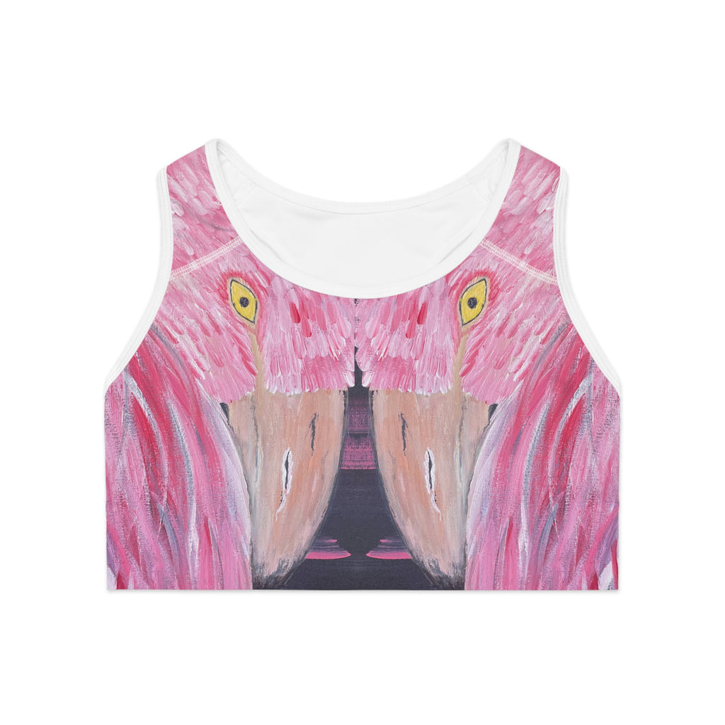 Feathered Grace Sports Bra, Activewear for Yoga, Workout Gear, Gift for Fitness Lovers, Exercise Top, Beachwear