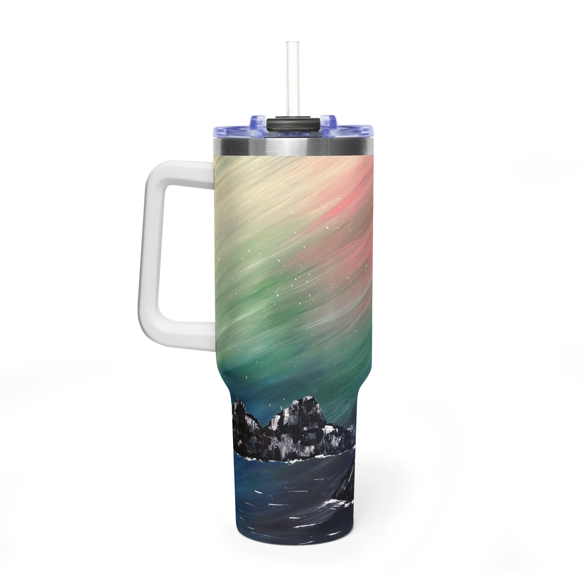 The North Sky 40oz  Vacuum Tumbler — Insulated Travel Mug with Straw