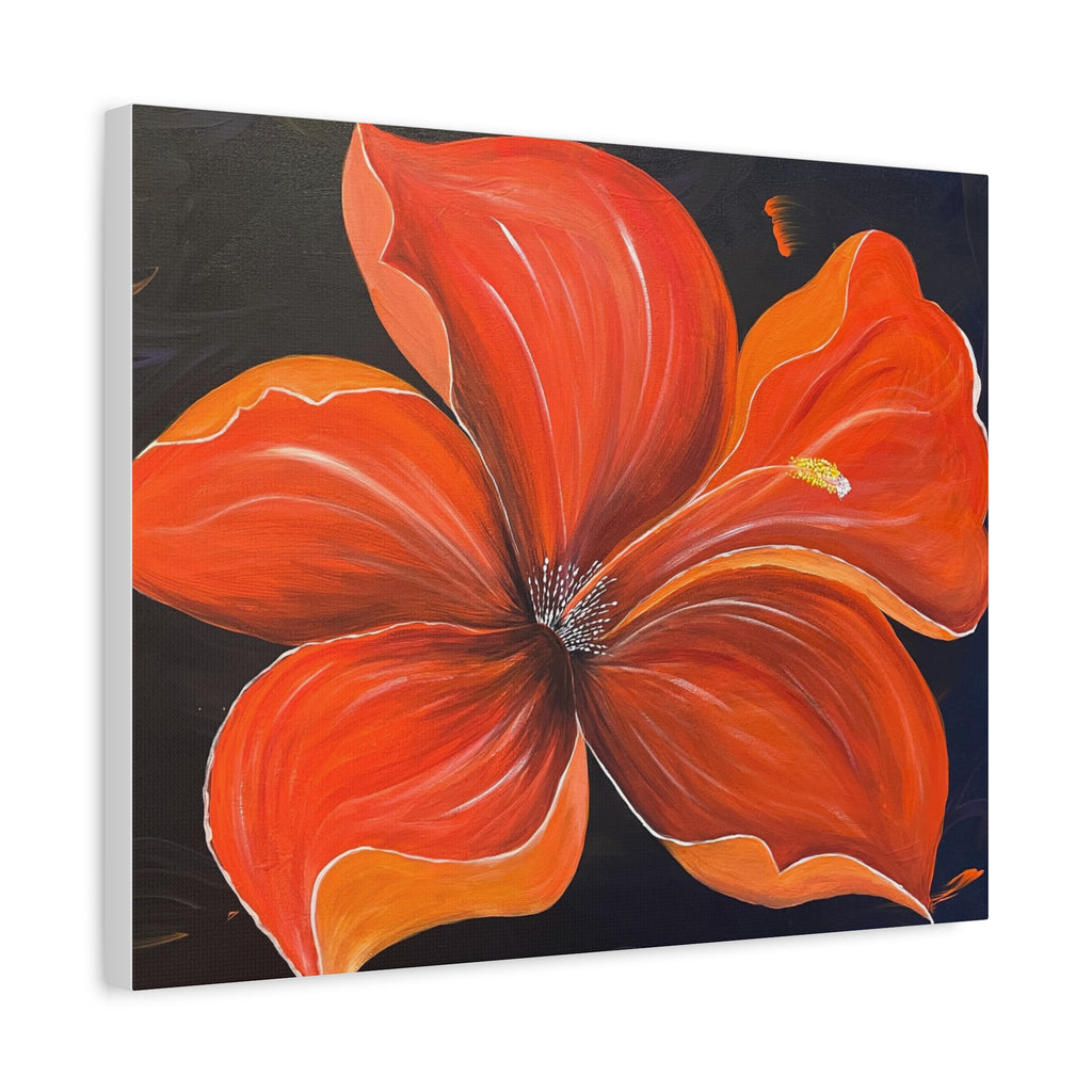 Scarlet Veil Abstract Art Canvas - Contemporary Wall Decor