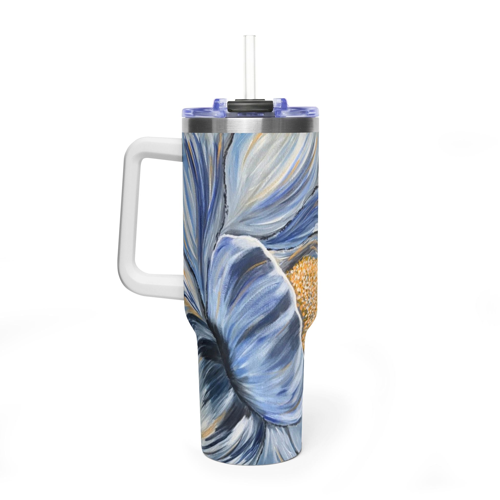 Velvet Current 40oz  Vacuum Tumbler — Insulated Travel Mug with Straw